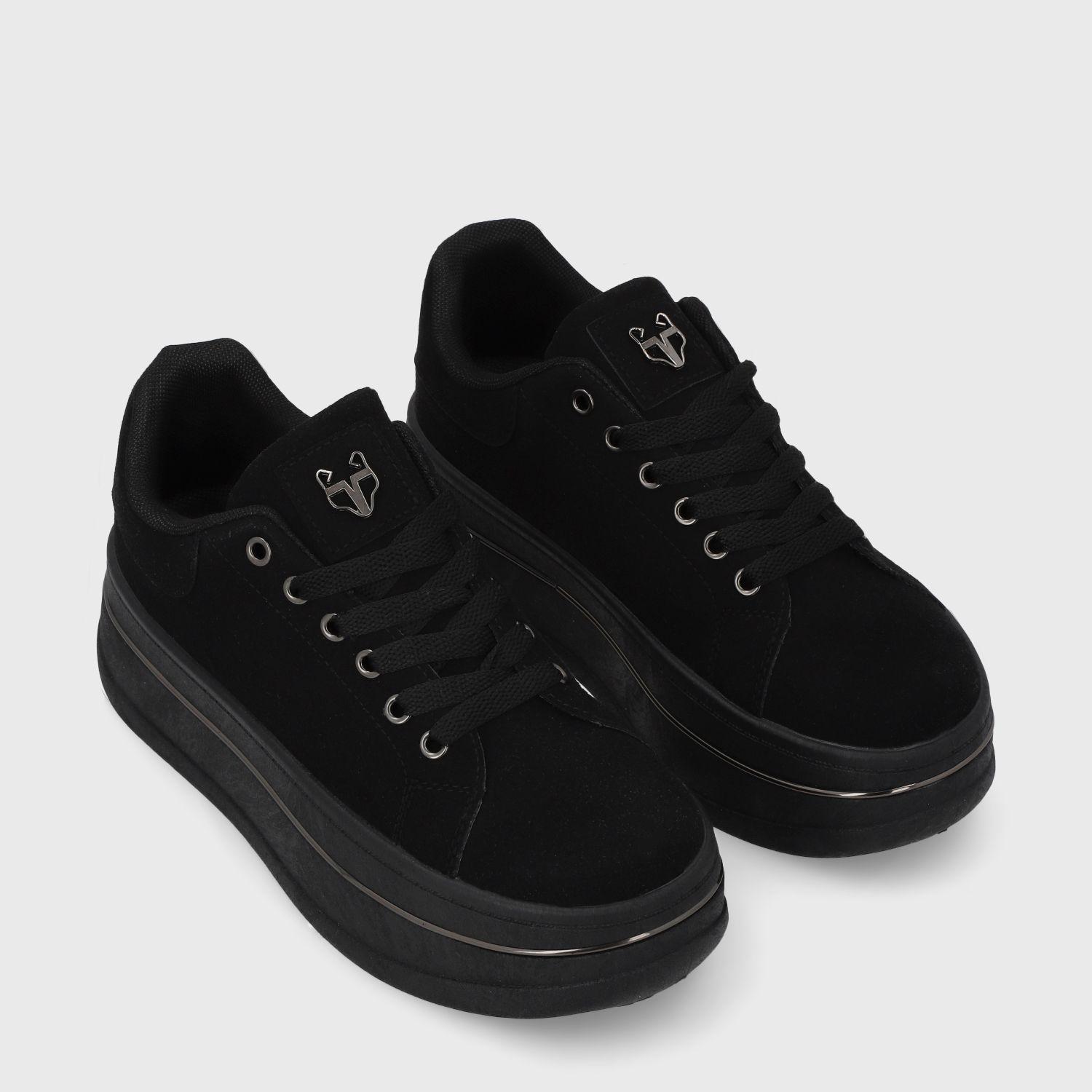 Zapatilla Plataforma Negra  Mujer 58011 Gotta-2