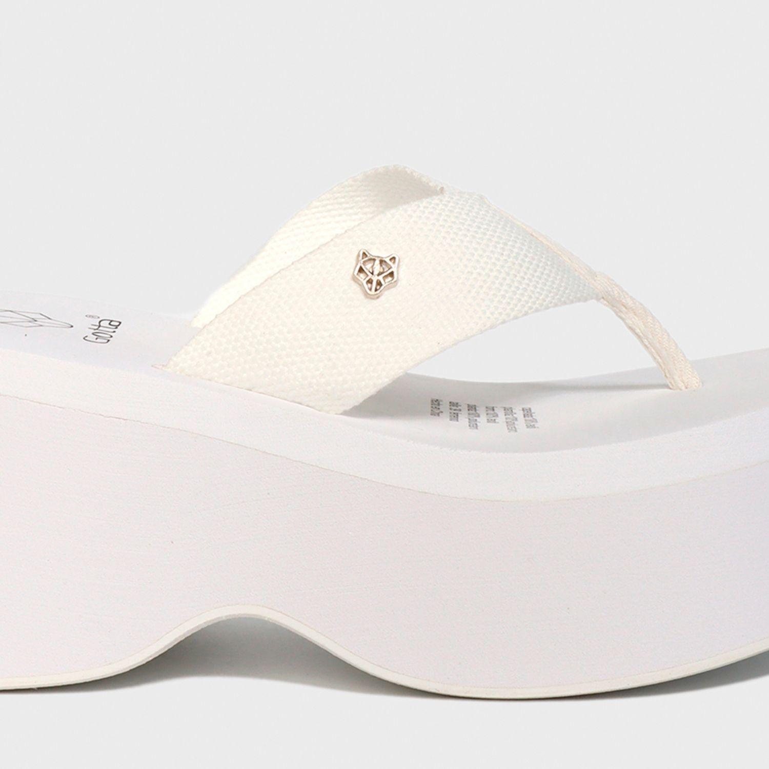 Sandalia Plataforma Blanca Mujer 25620 Gotta-5