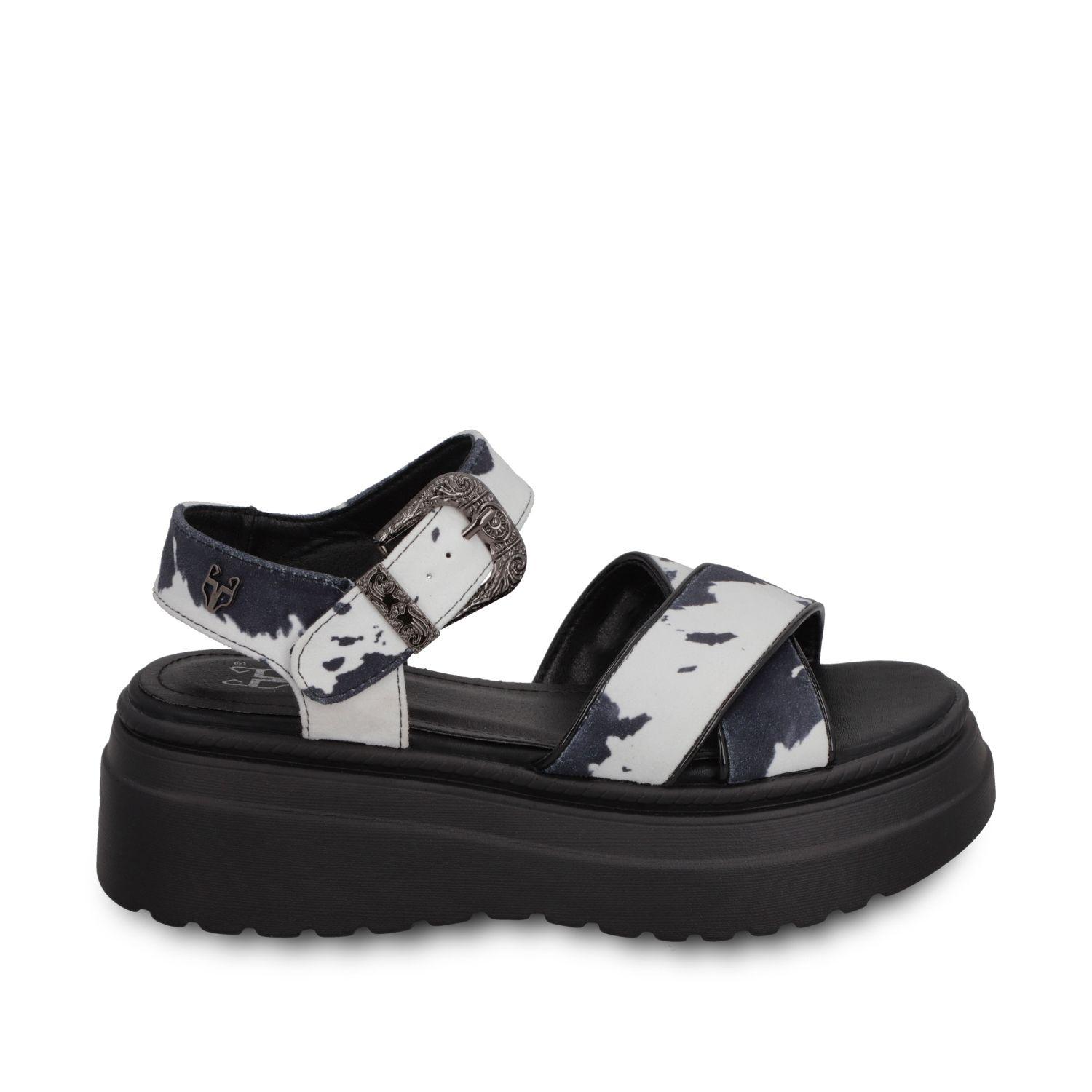 Sandalia Plataforma Animal Print Mujer 55923 Gotta-0