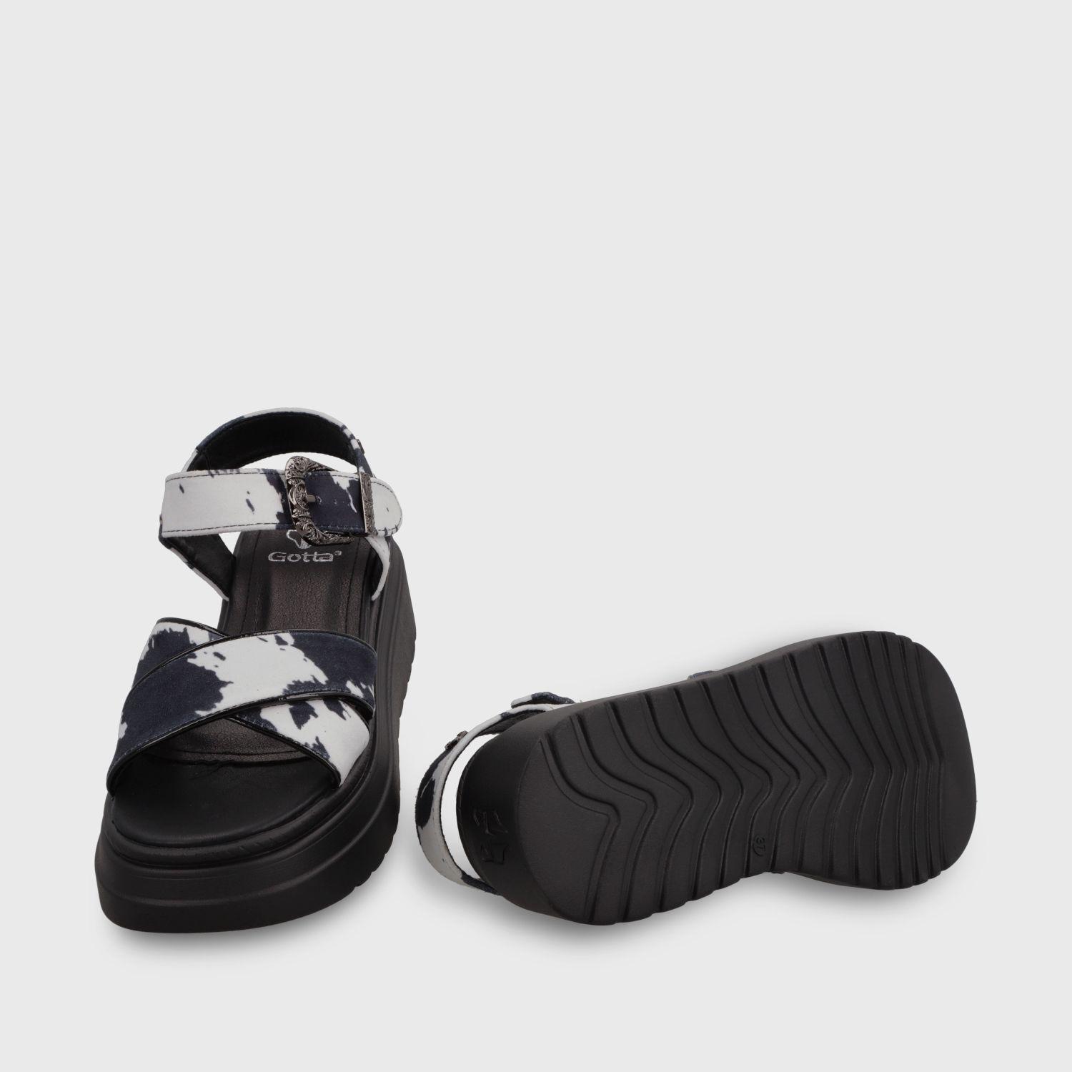 Sandalia Plataforma Animal Print Mujer 55923 Gotta-6