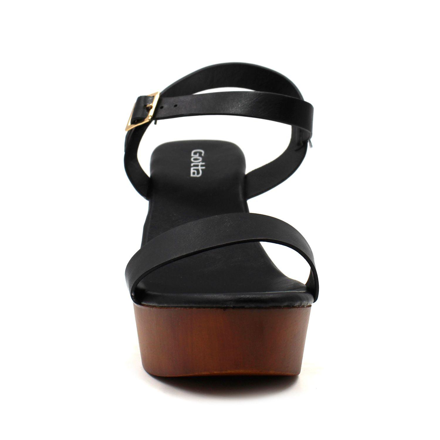 Sandalia Taco Negra Mujer 96108 Gotta-2