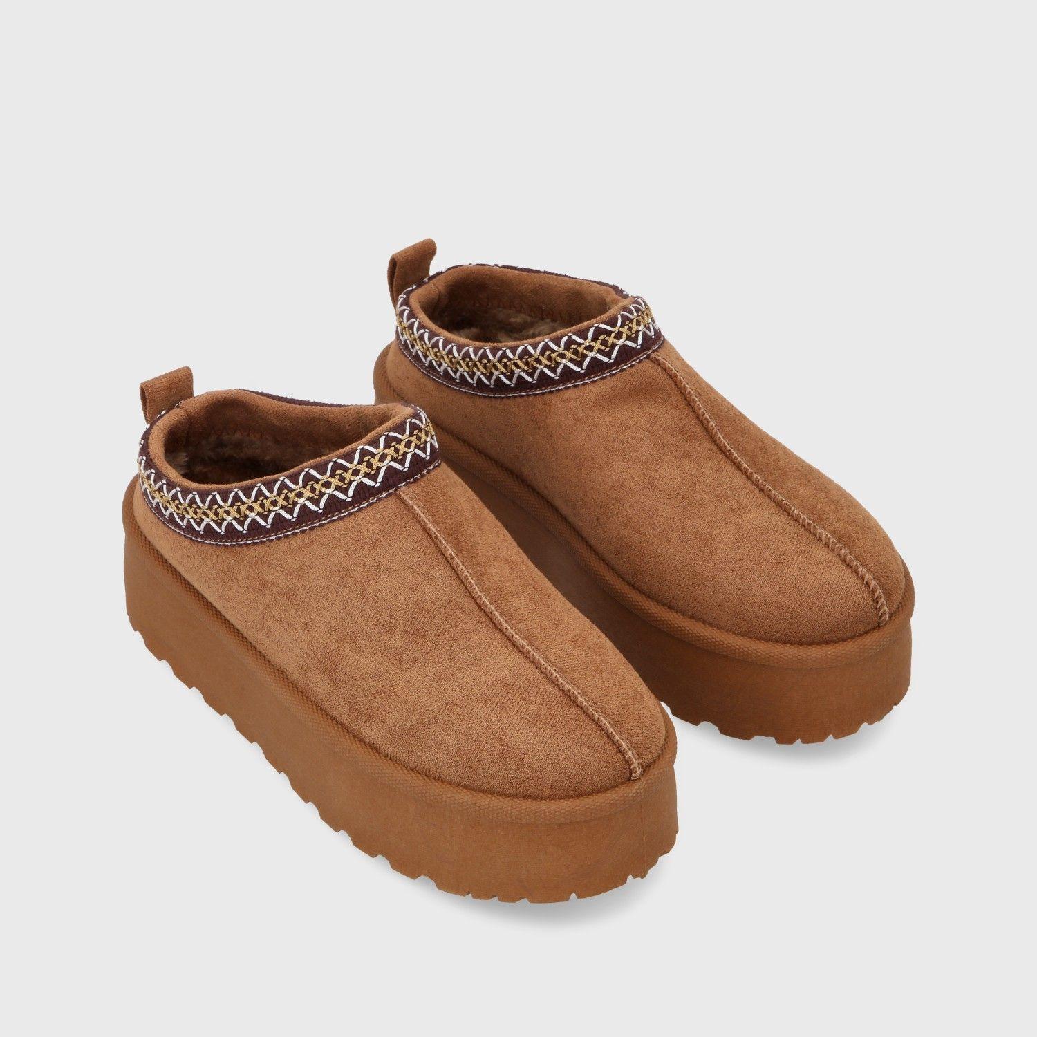 Pantufla Plataforma Camel Mujer 48112 Gotta-2