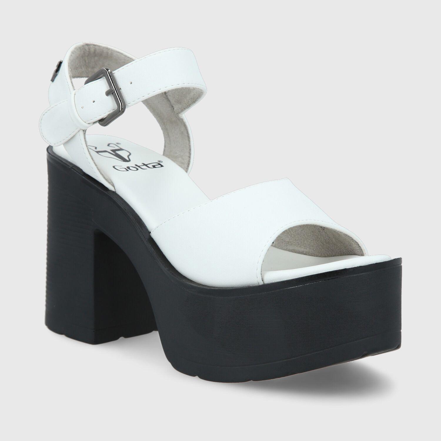 Sandalia Blanca Mujer 15802 Gotta-1
