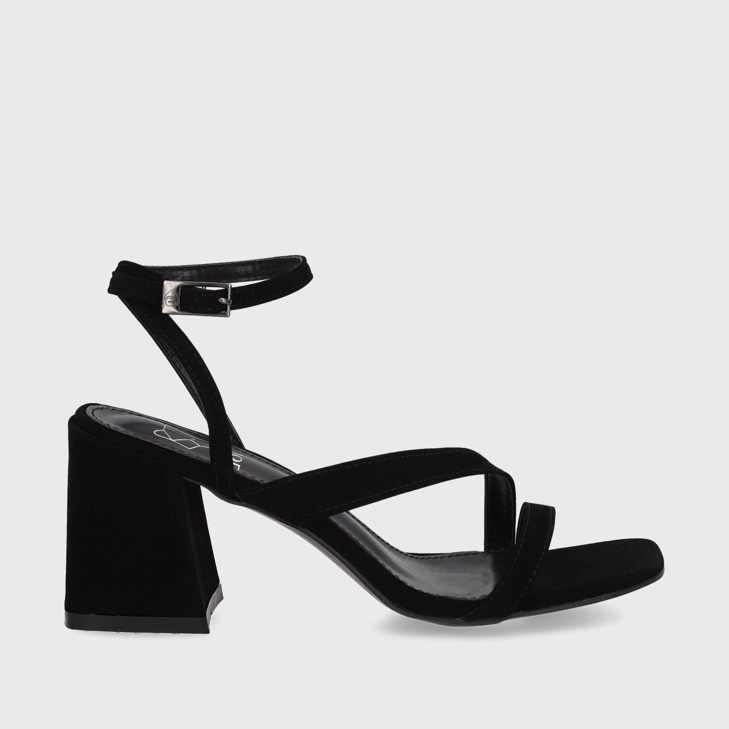 Sandalia Taco Negra Mujer 35132 Gotta-0