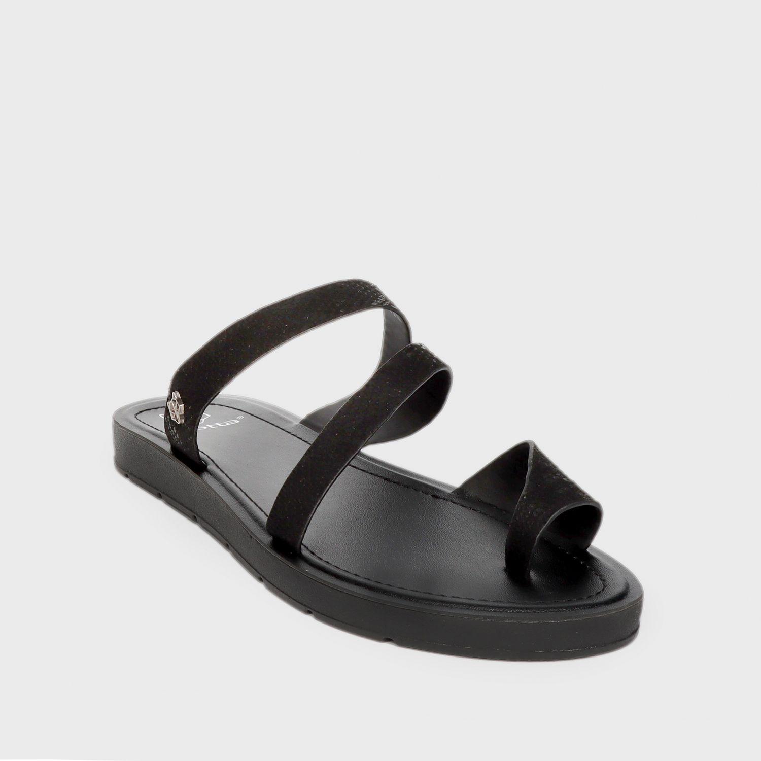 Sandalia Plana Negra Mujer 13252 Gotta-1