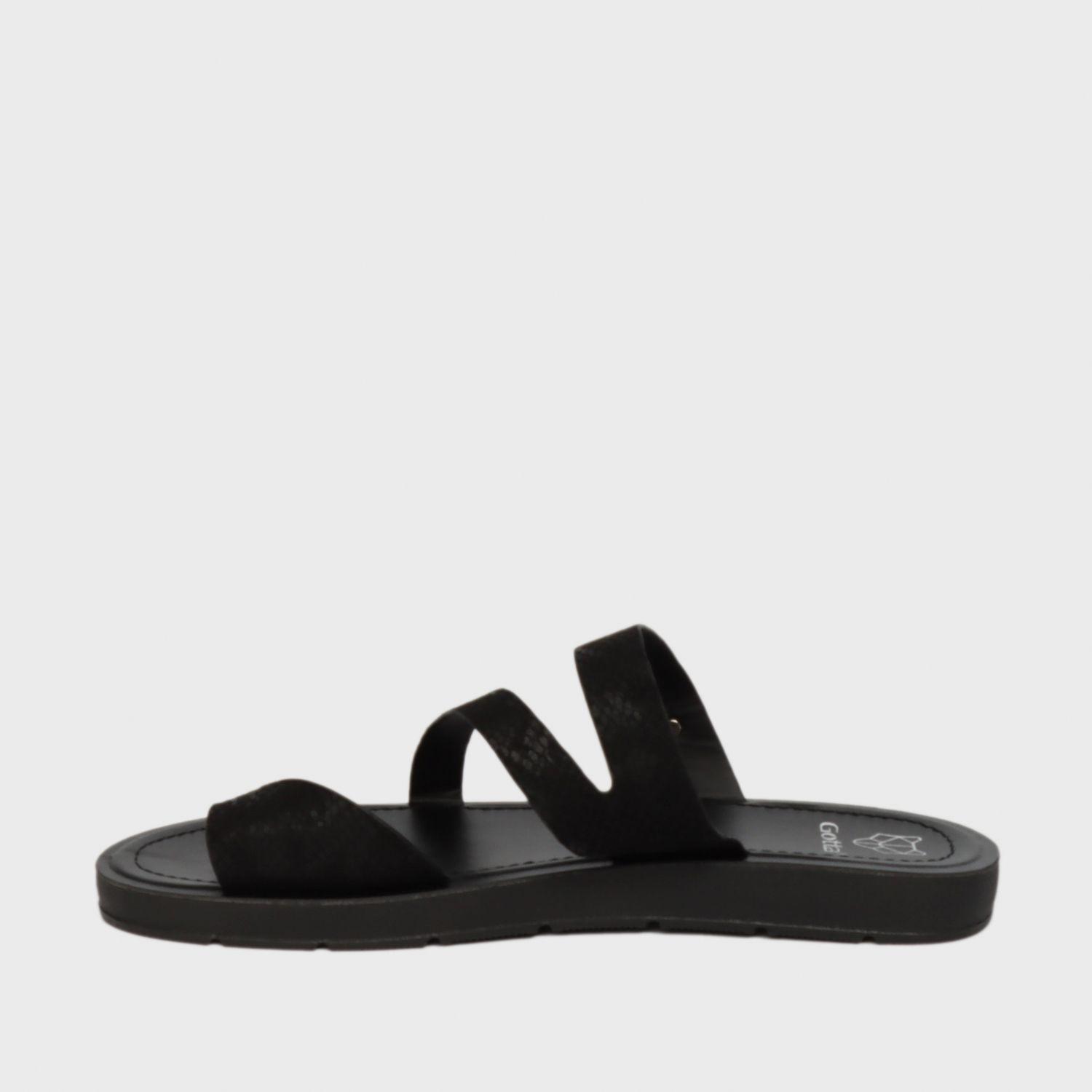 Sandalia Plana Negra Mujer 13252 Gotta-3