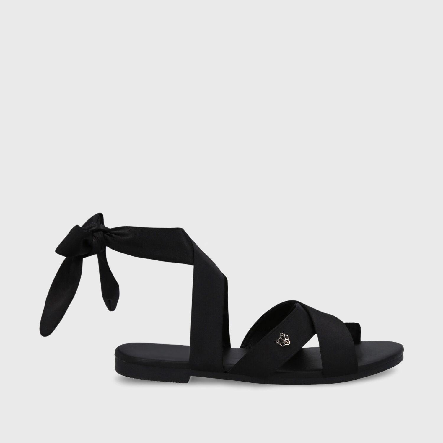 Sandalia Plana Negra Mujer 33712 Gotta-0