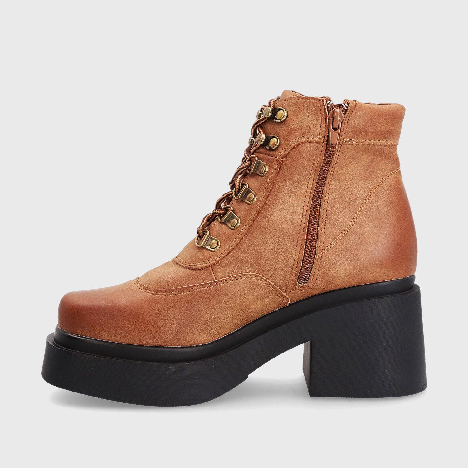 Botín Plataforma Camel Mujer 25674 Gotta-3