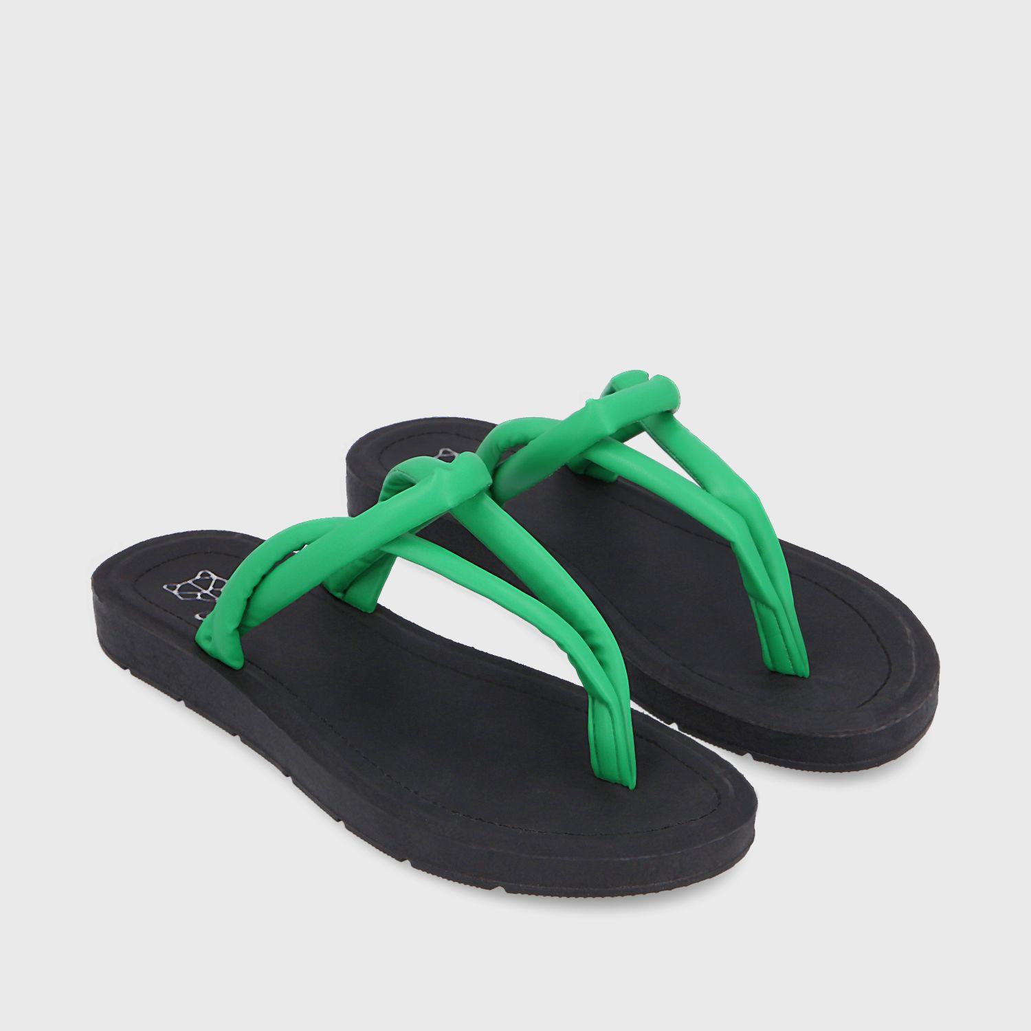 Sandalia Plana Verde Mujer 13254 Gotta-2