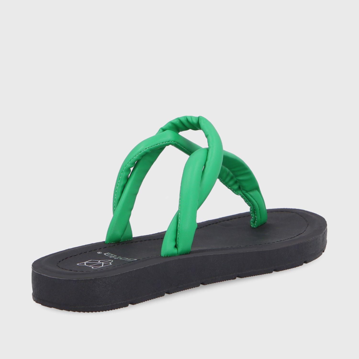 Sandalia Plana Verde Mujer 13254 Gotta-4