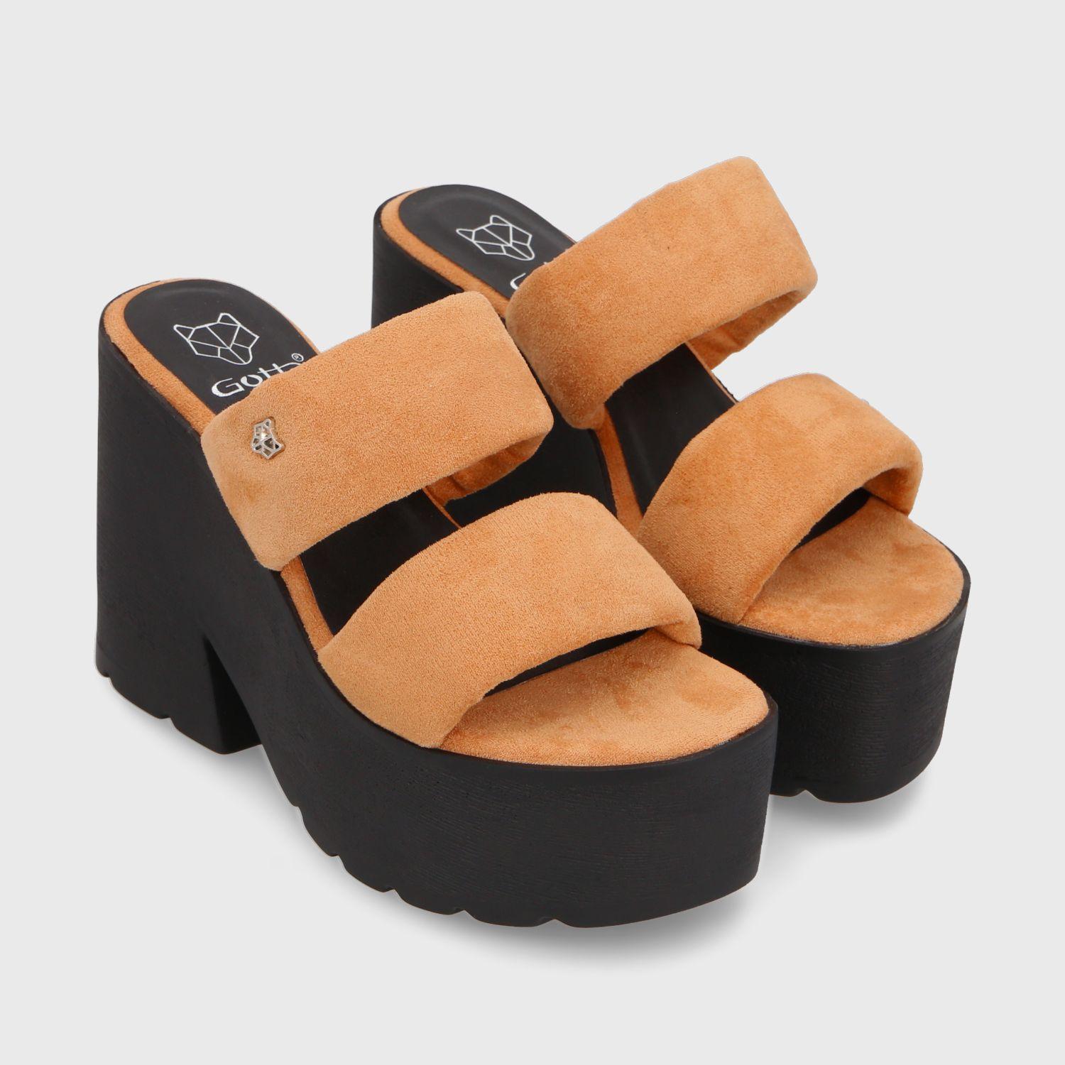 Sandalia Plataforma Café Mujer 15695 Gotta-2