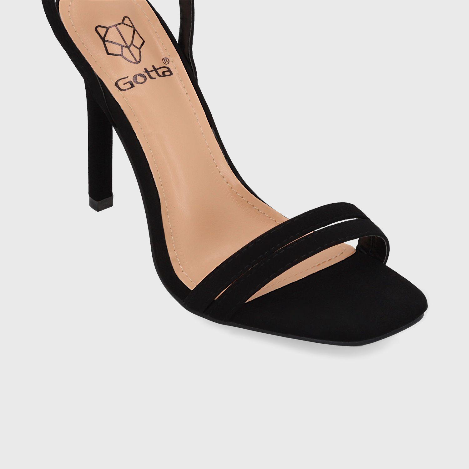 Sandalia Taco Negra Mujer 35152 Gotta-5