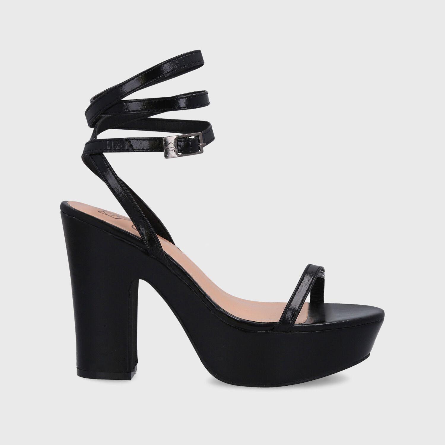 Sandalia Taco Negra Mujer 36132 Gotta-0