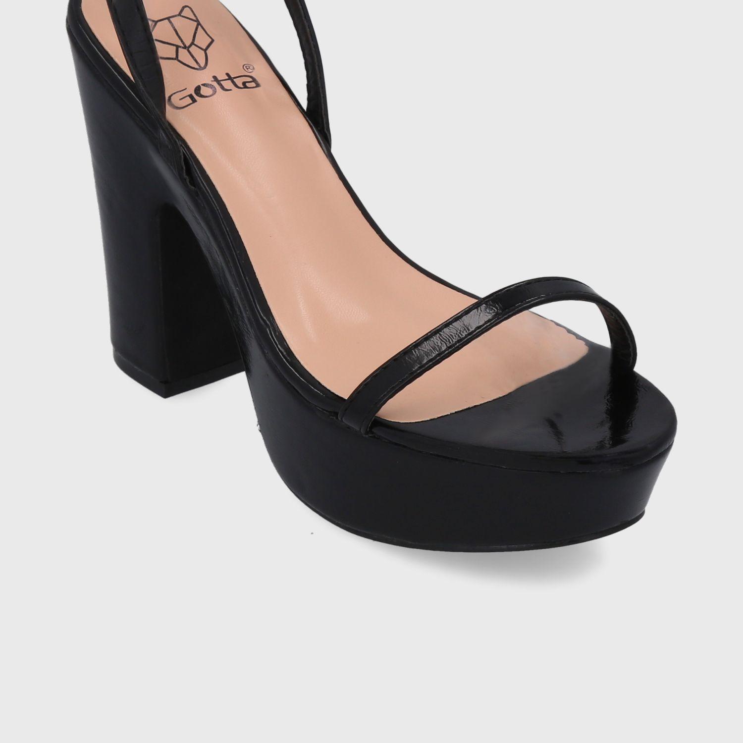 Sandalia Taco Negra Mujer 36132 Gotta-6