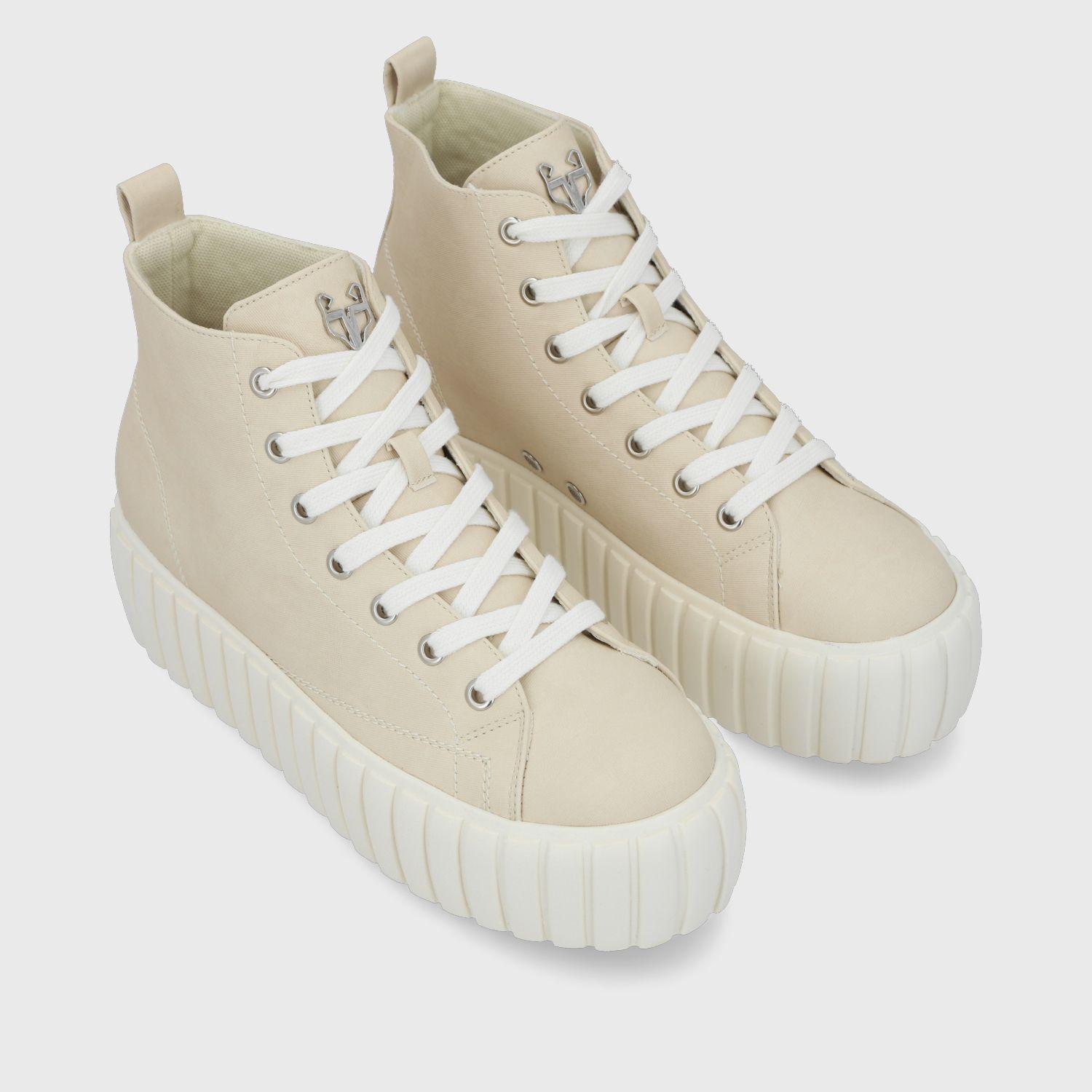 Zapatilla Caña Blanco Hueso Mujer 43072 Gotta-2