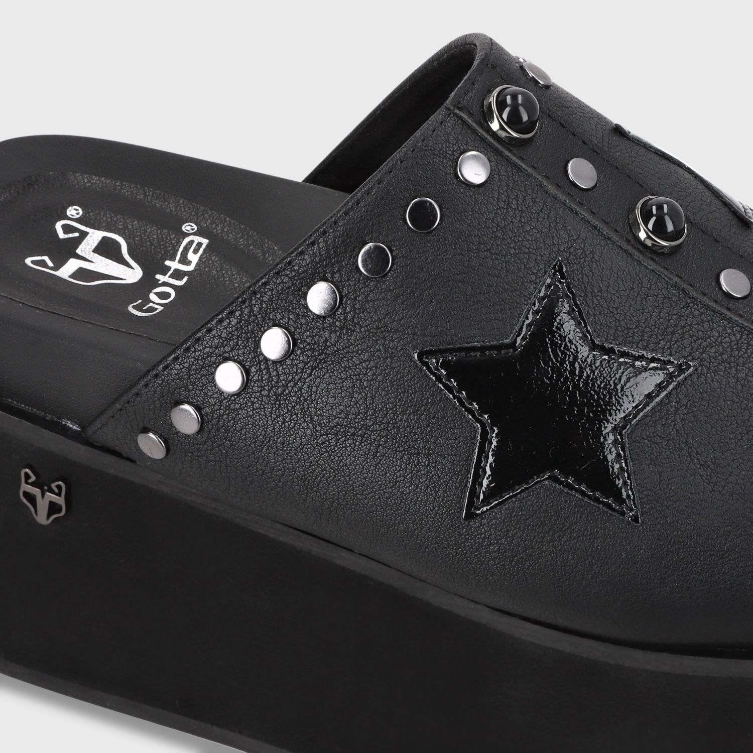 Sandalia Plataforma Negra Mujer 35182 Gotta-7