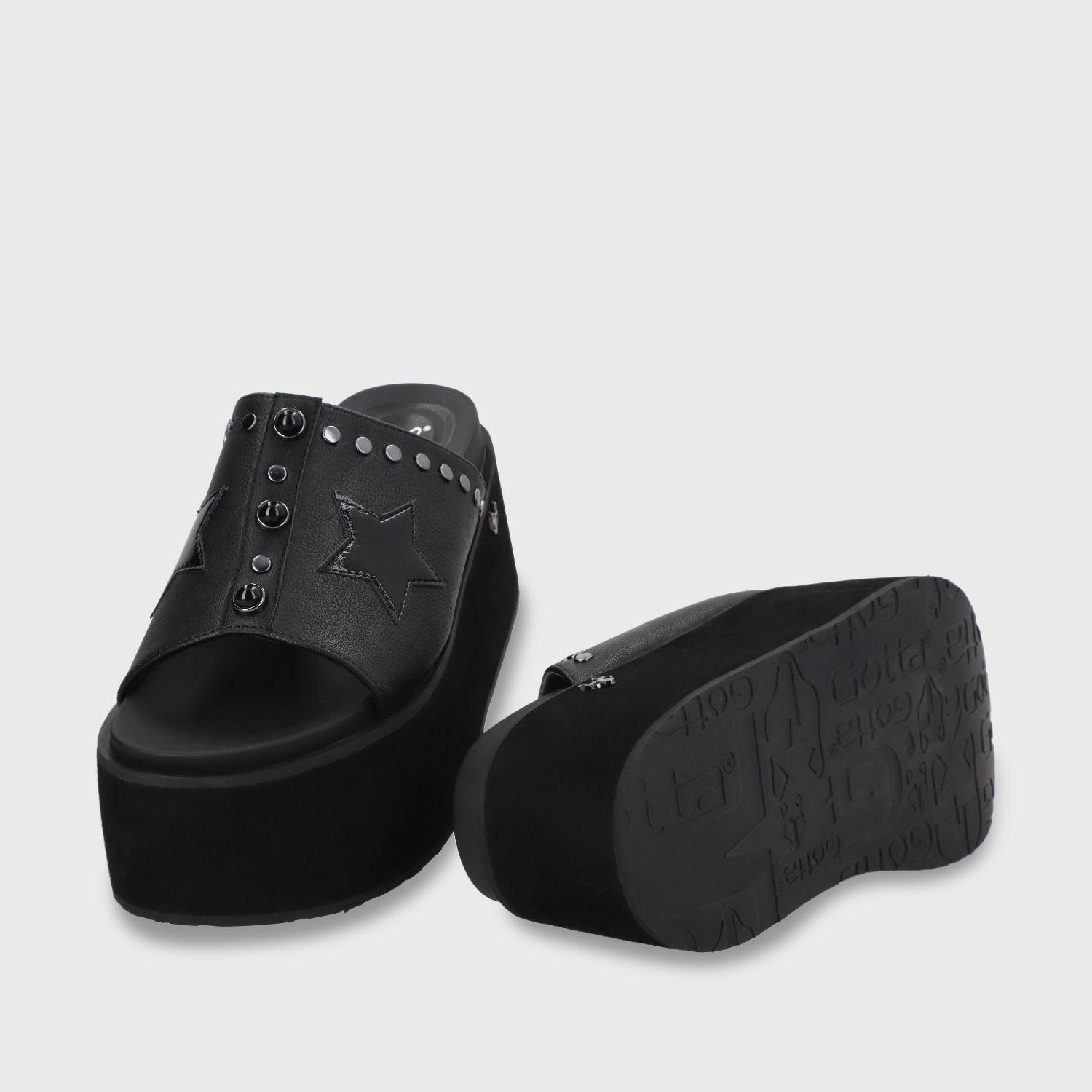 Sandalia Plataforma Negra Mujer 35182 Gotta-8