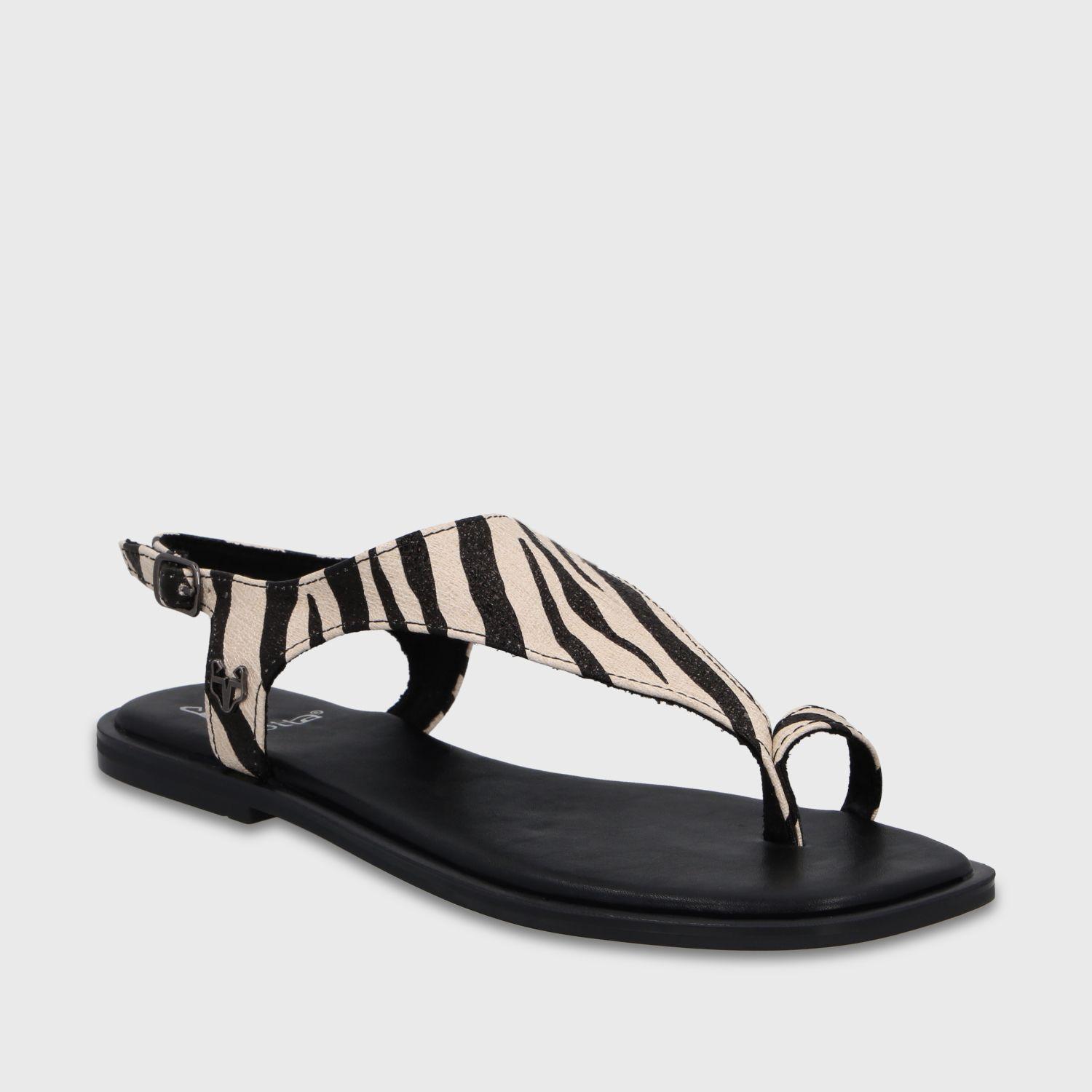 Sandalia Animal Print Mujer 65681 Gotta-1