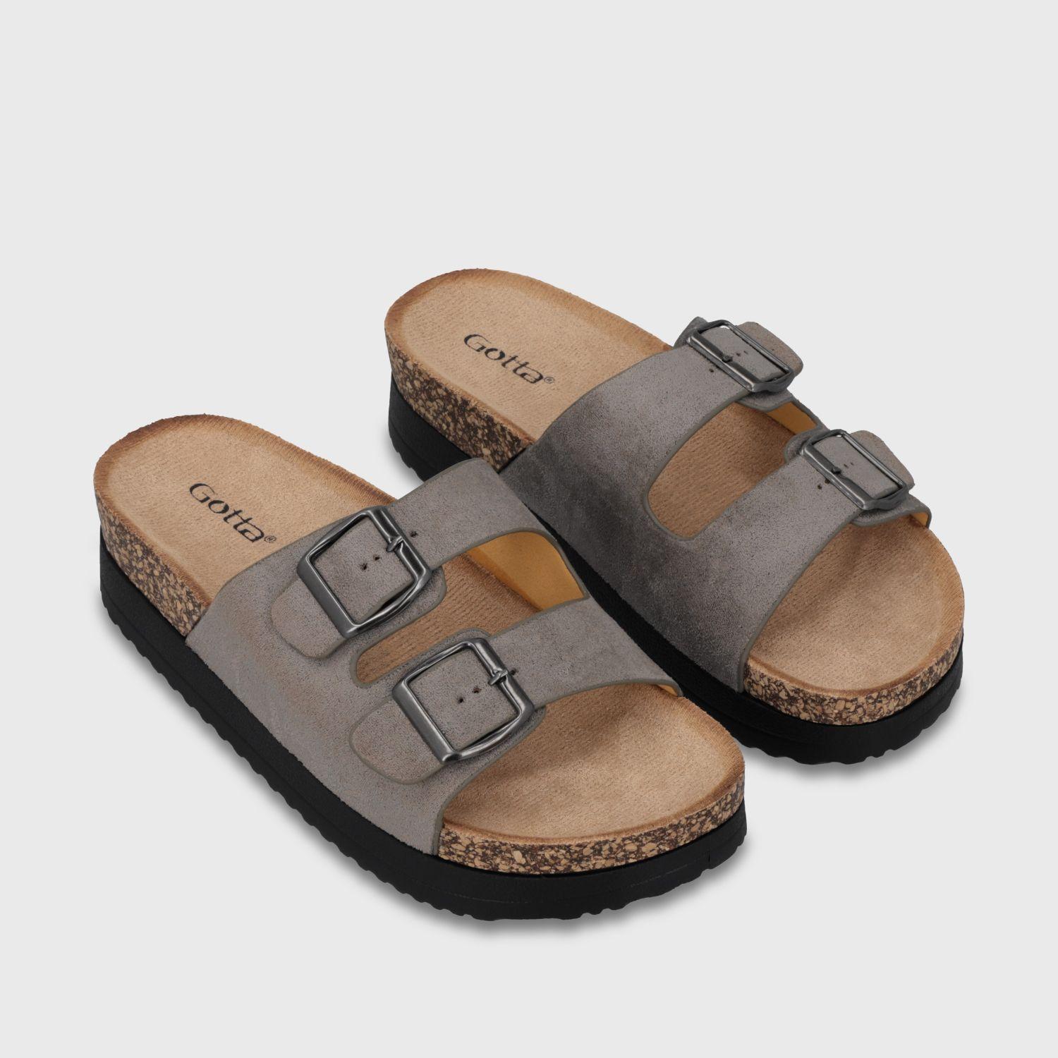 Sandalia Gris Mujer 12062 Gotta-2