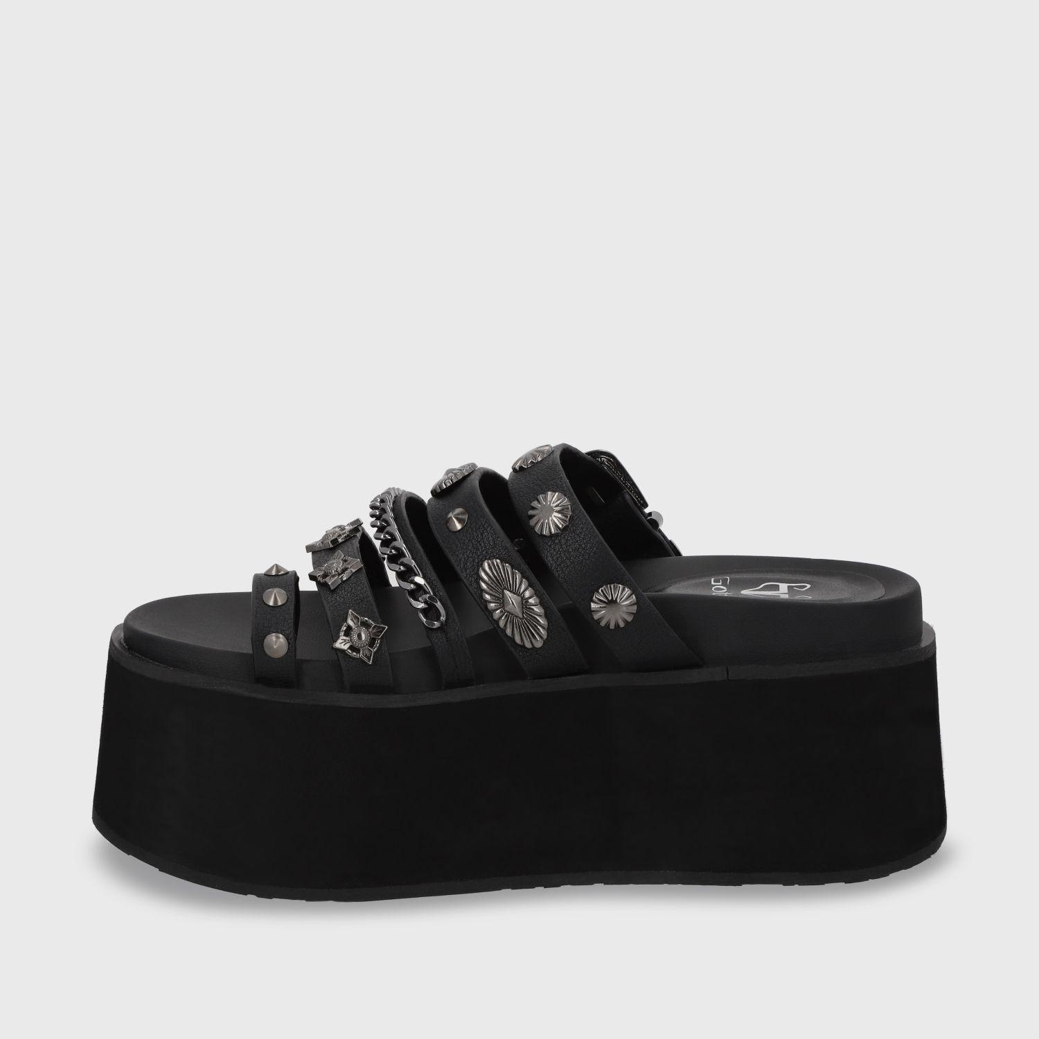 Sandalia Plataforma Negra Mujer 35181 Gotta-3