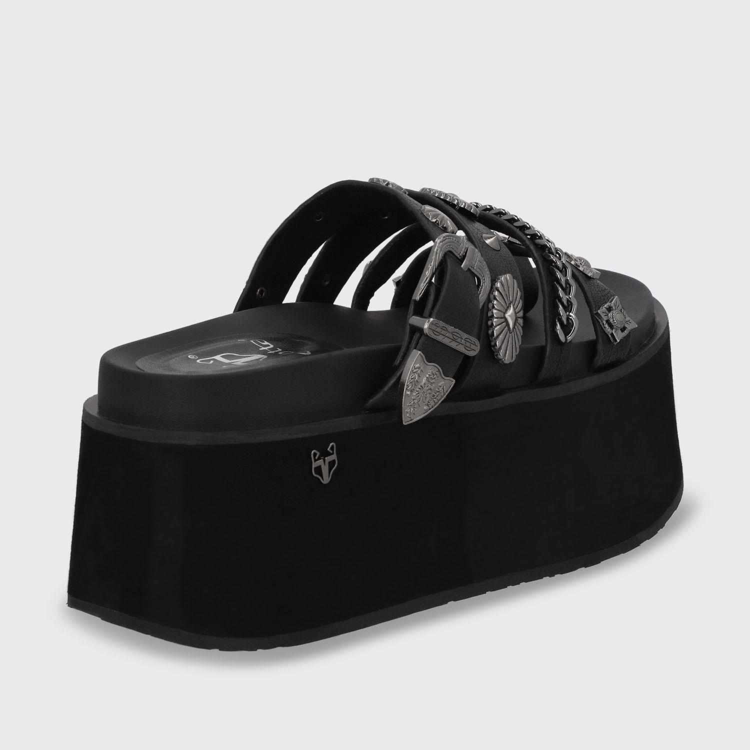 Sandalia Plataforma Negra Mujer 35181 Gotta-4