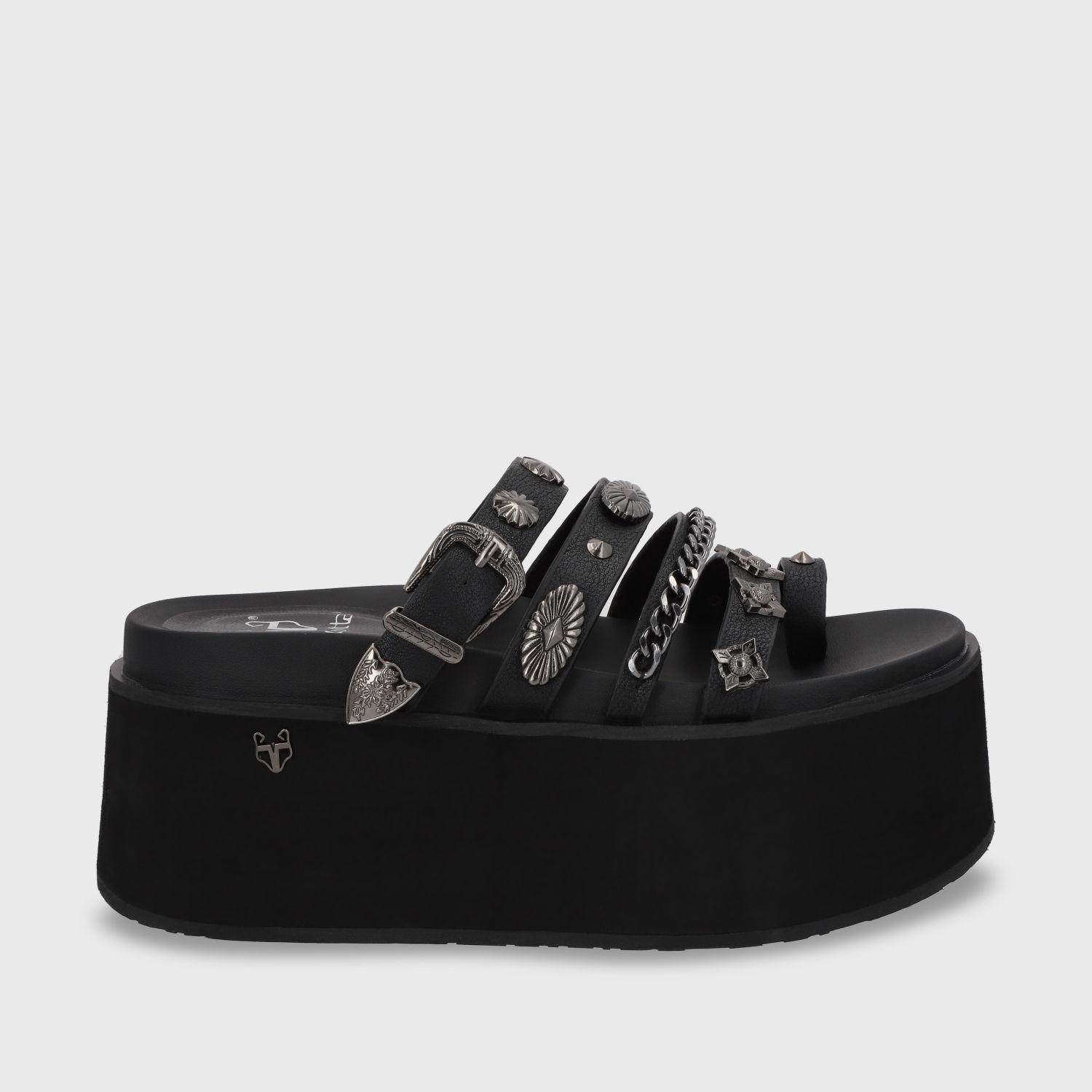 Sandalia Plataforma Negra Mujer 35181 Gotta-0