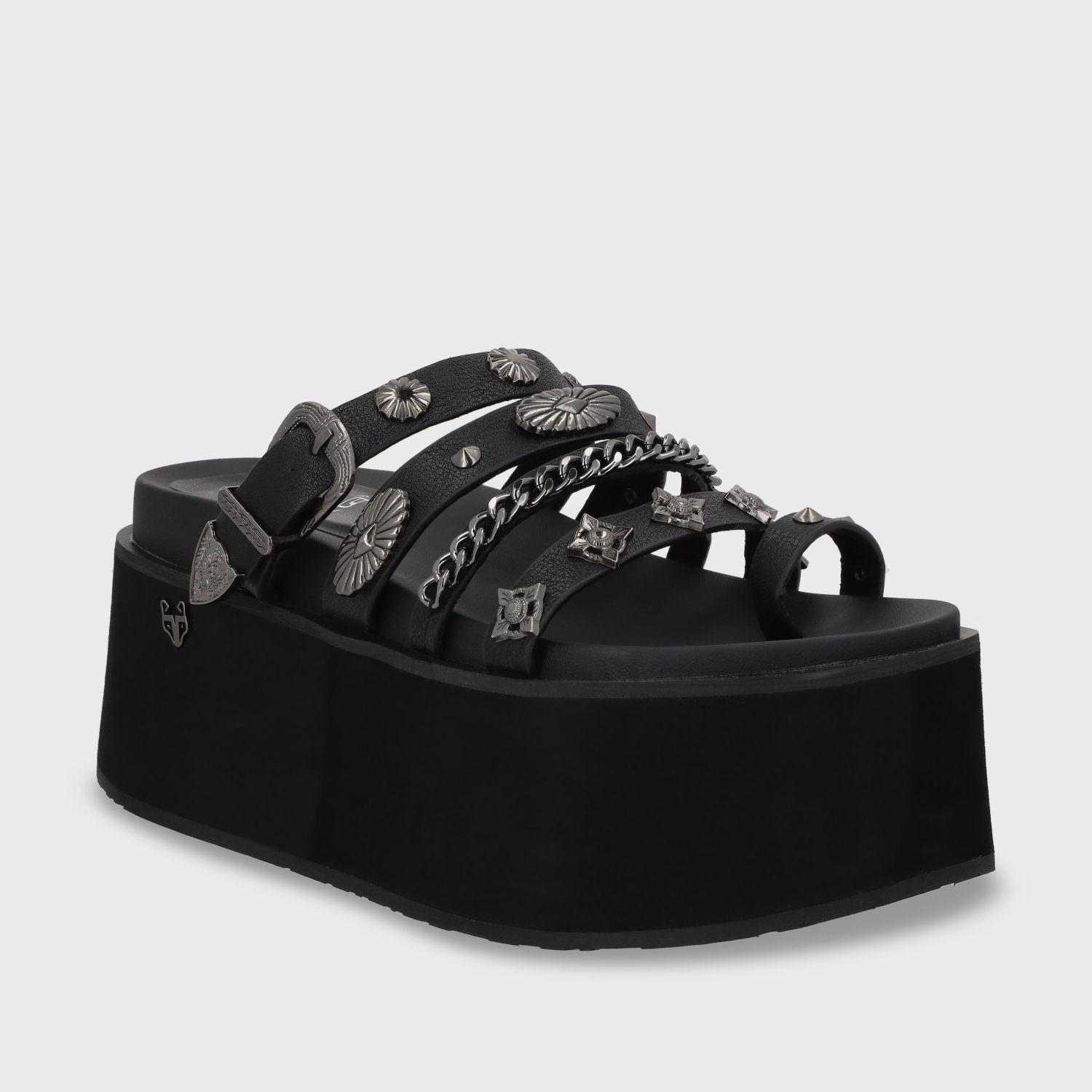 Sandalia Plataforma Negra Mujer 35181 Gotta-1