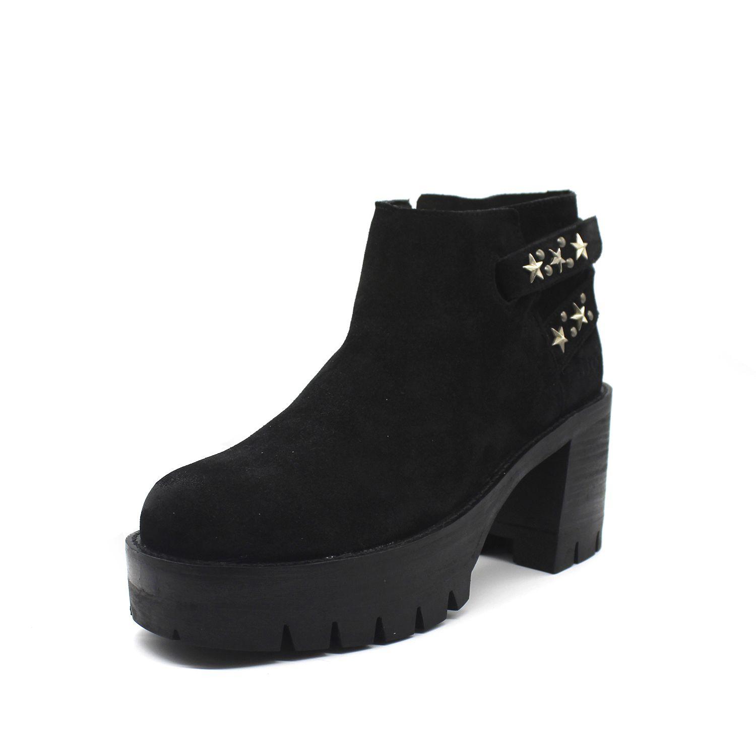 Botín Cuero Negro Mujer 18561 Gotta-3