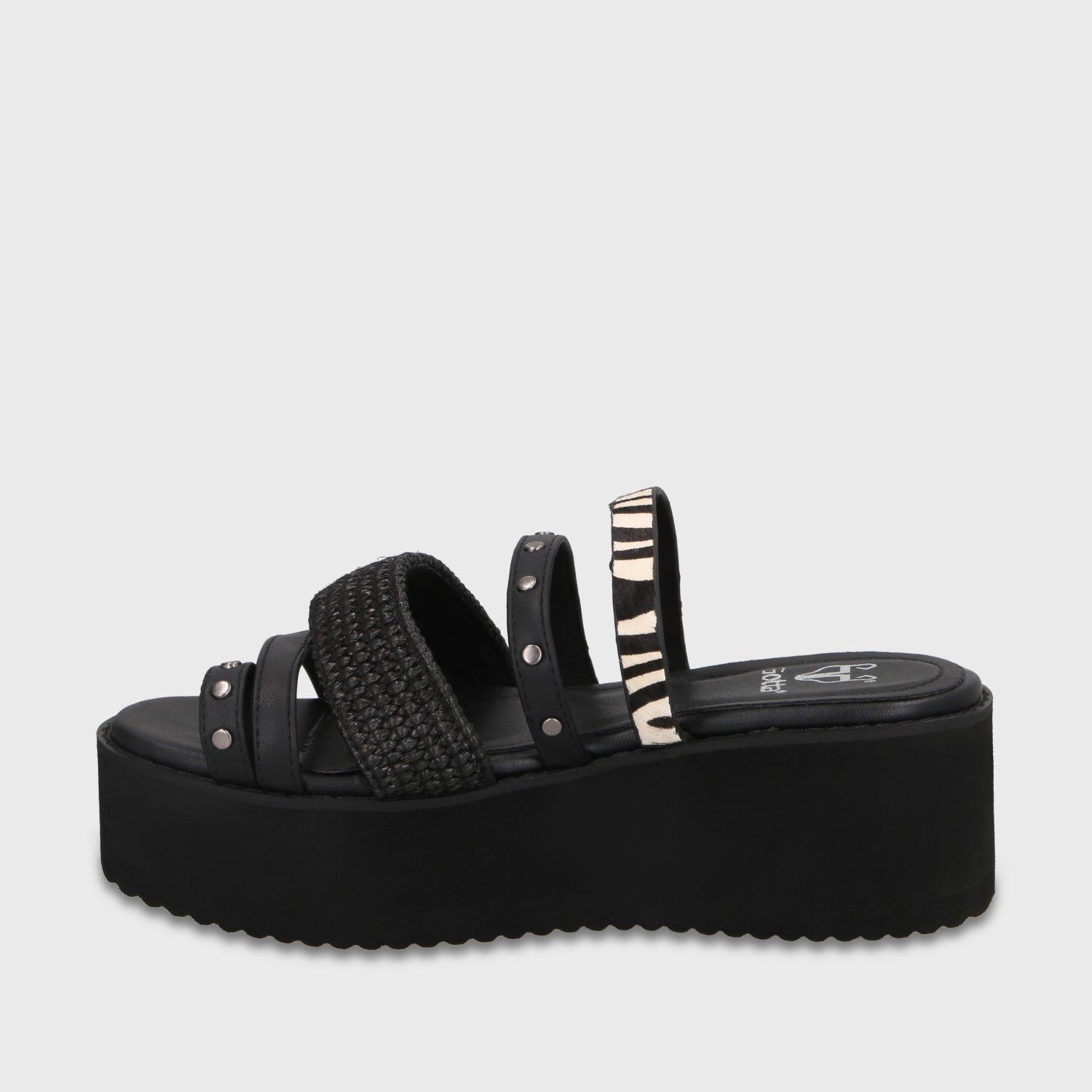 Sandalia Plataforma Negra Mujer 15617 Gotta-3