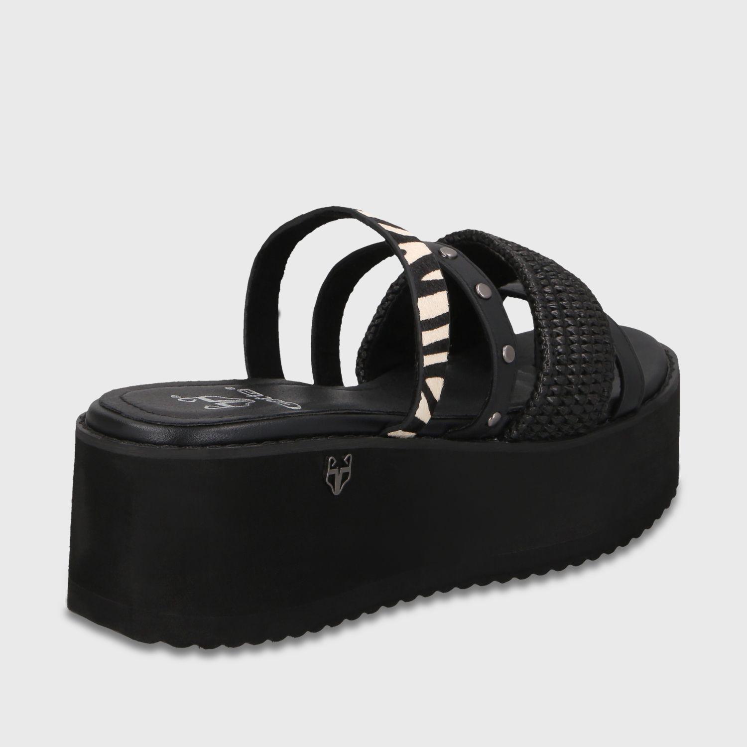 Sandalia Plataforma Negra Mujer 15617 Gotta-4