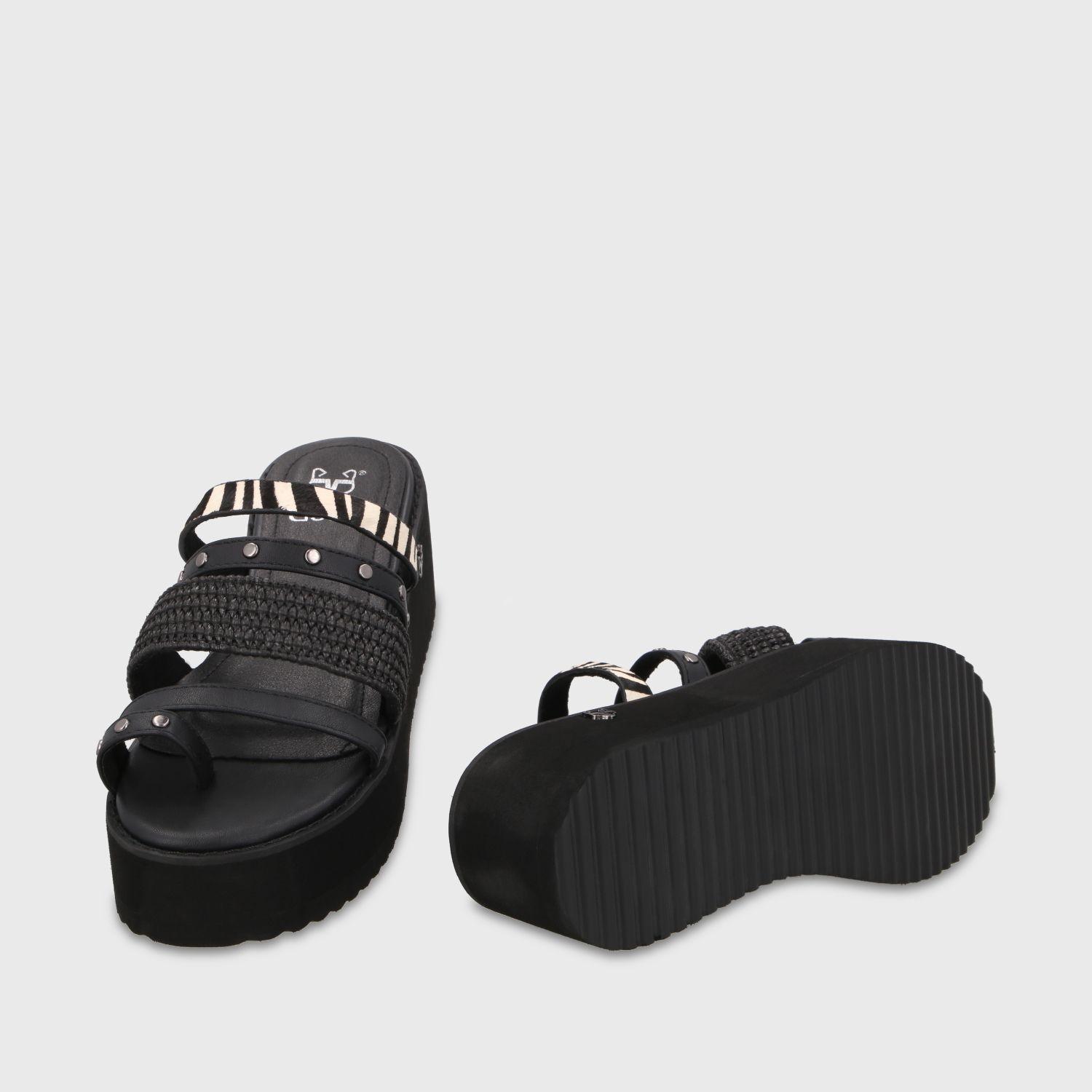 Sandalia Plataforma Negra Mujer 15617 Gotta-6