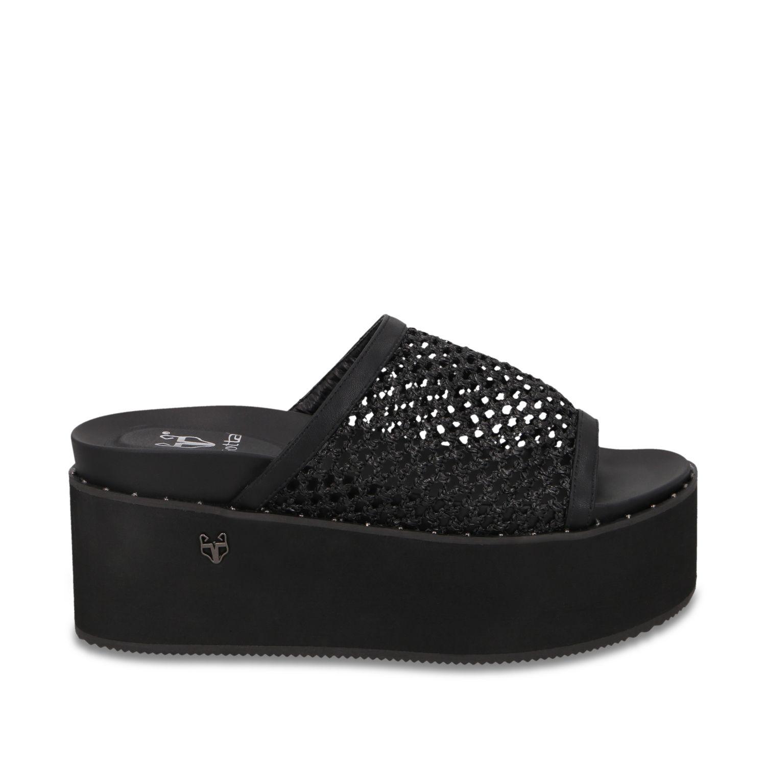 Sandalia Plataforma Negra Mujer 1566H Gotta-0