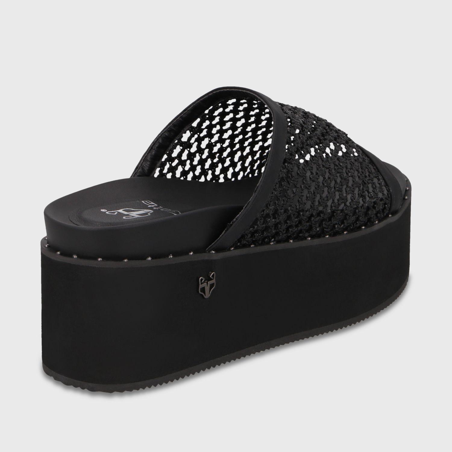 Sandalia Plataforma Negra Mujer 1566H Gotta-4