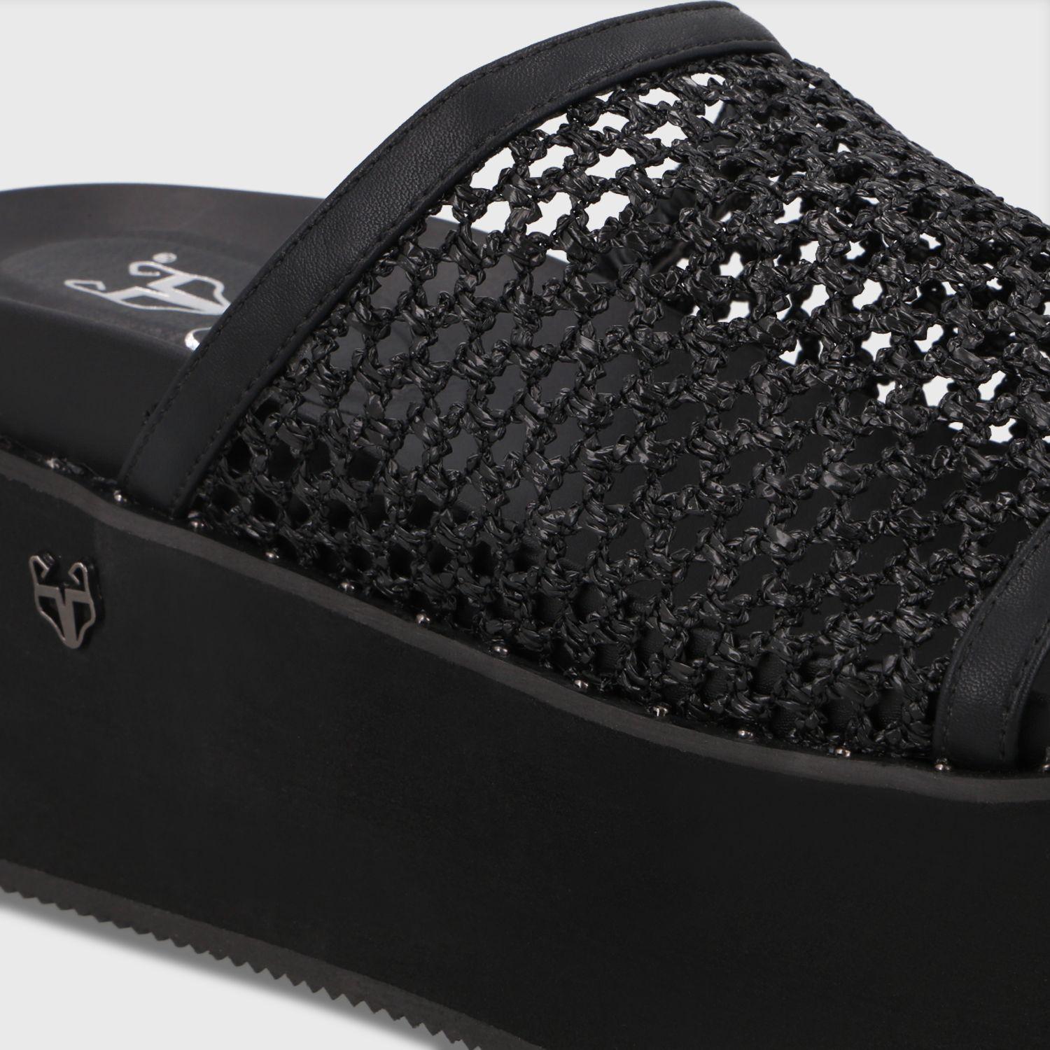 Sandalia Plataforma Negra Mujer 1566H Gotta-5