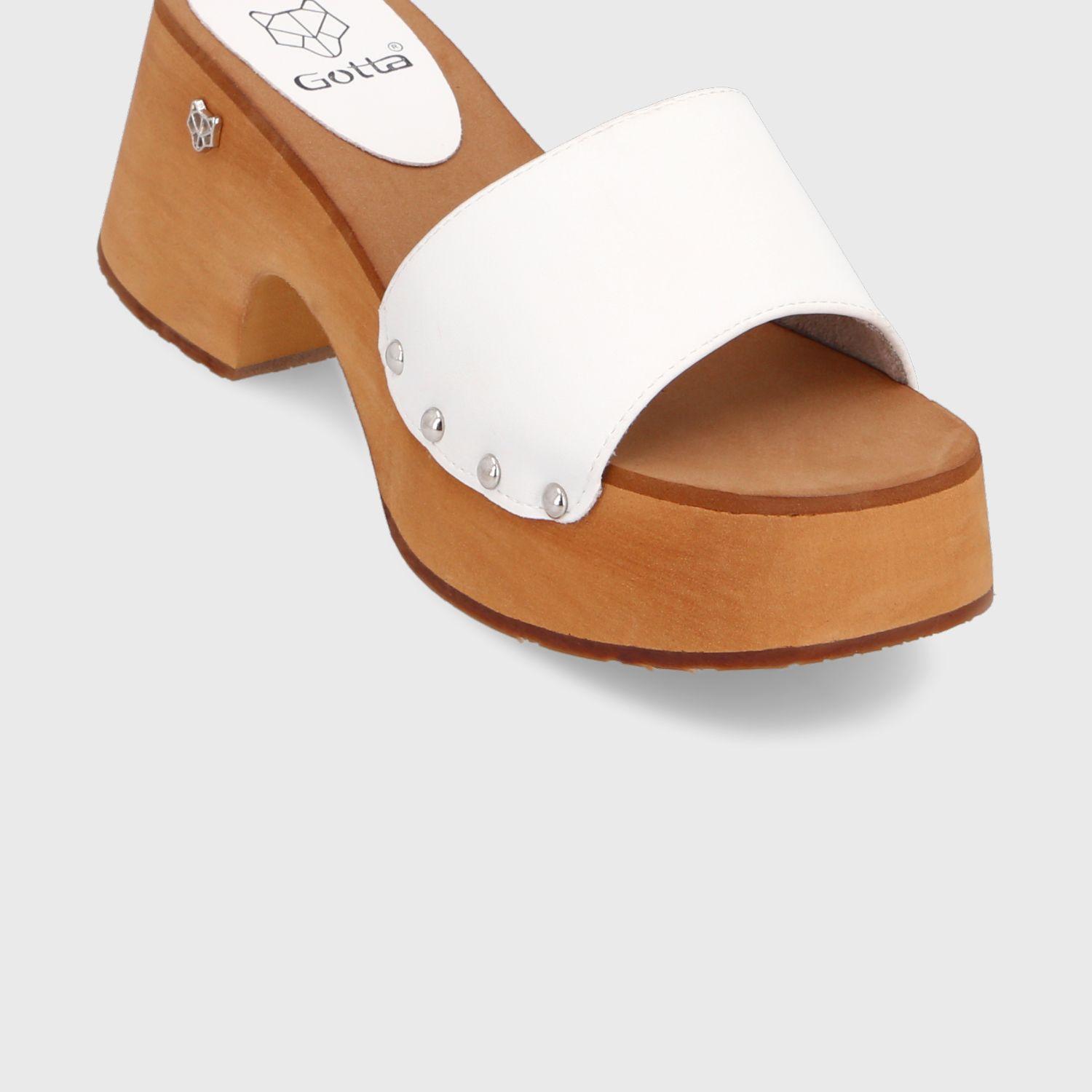 Zueco Blanco Mujer 35261 Gotta-5
