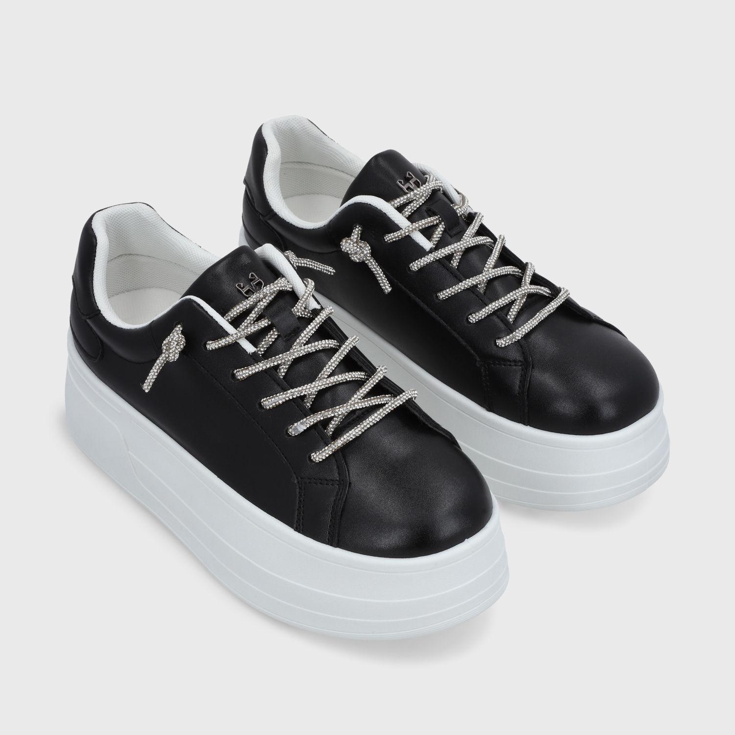 Zapatilla Plataforma Negra Mujer 48121 Gotta-2