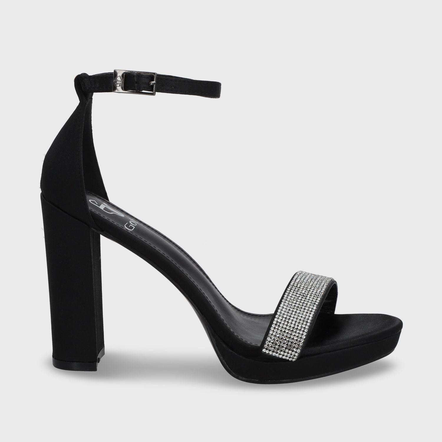 Sandalia Taco Negra Mujer 15835 Gotta-0
