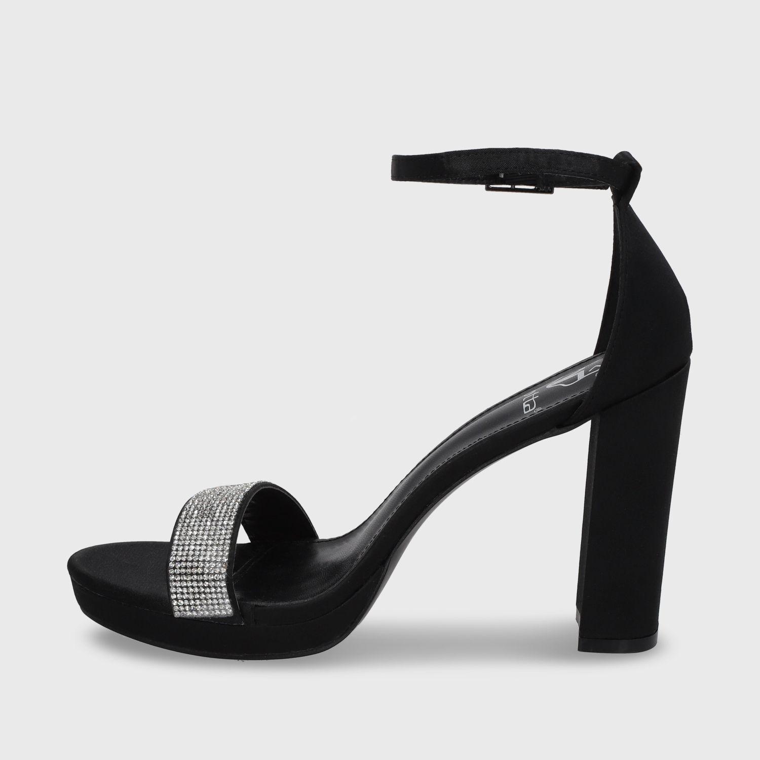 Sandalia Taco Negra Mujer 15835 Gotta-3