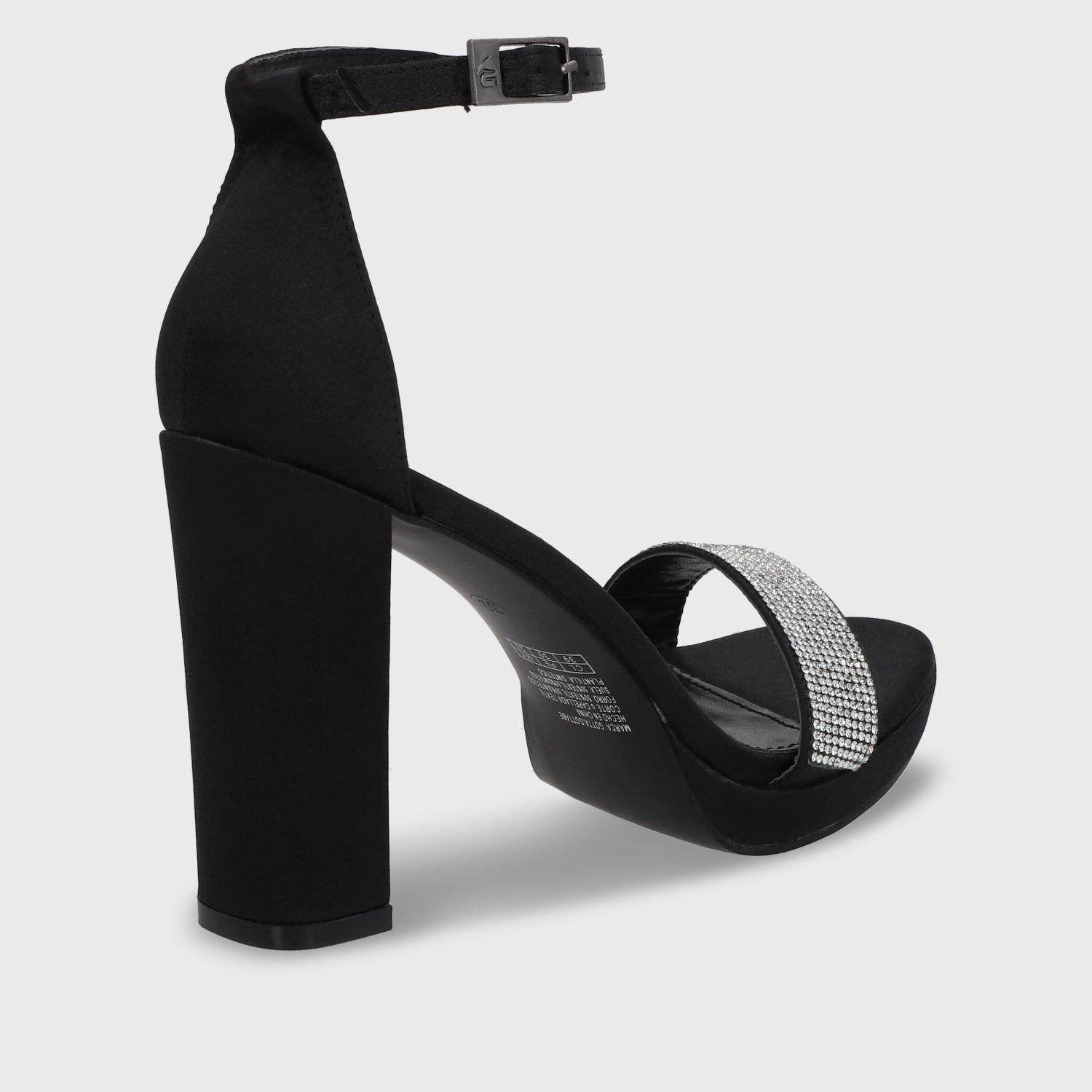 Sandalia Taco Negra Mujer 15835 Gotta-4