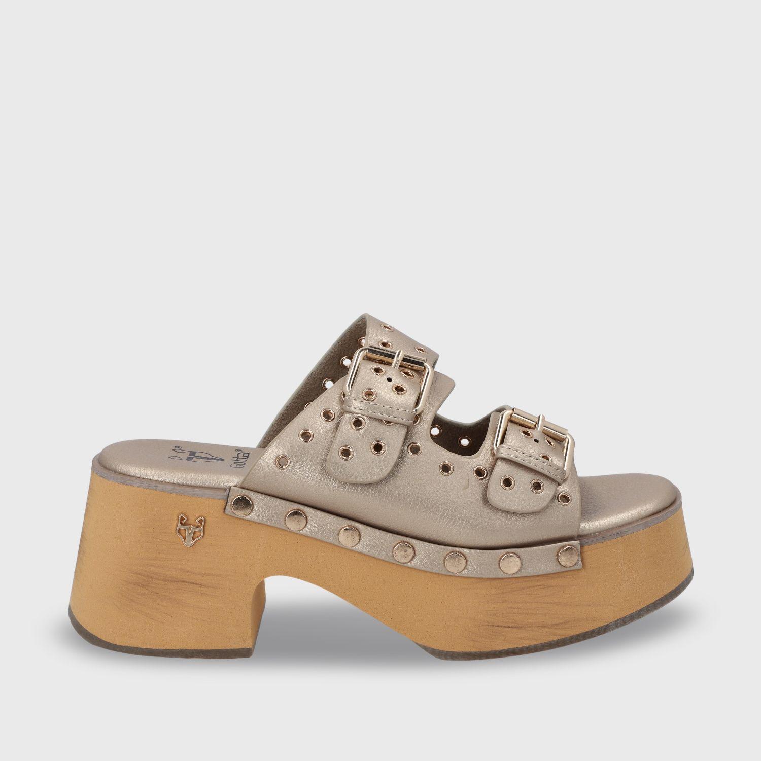 Sandalia Plataforma Oro Mujer 35266 Gotta-0