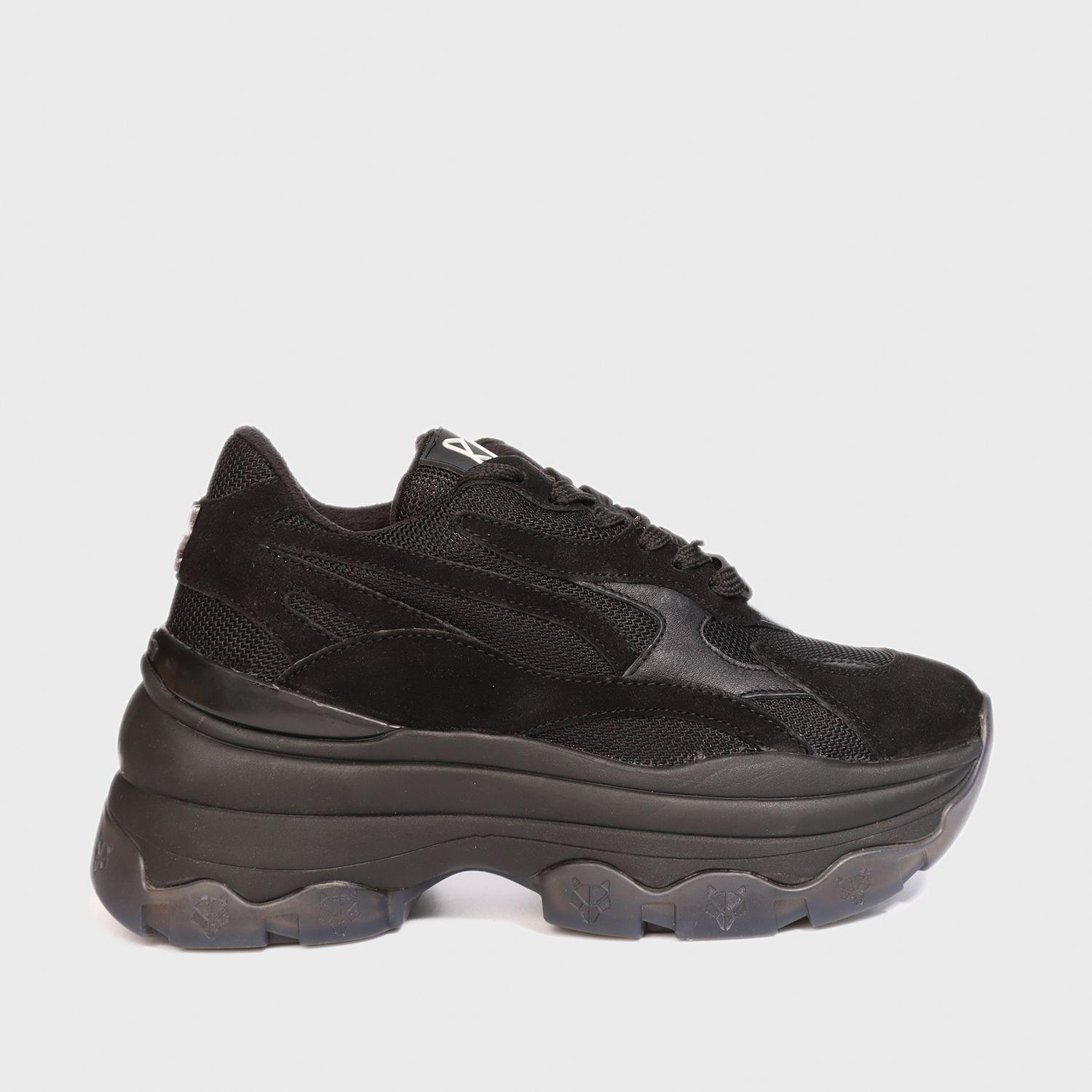 Zapatilla Cuero Negra Mujer 18541 Gotta-0