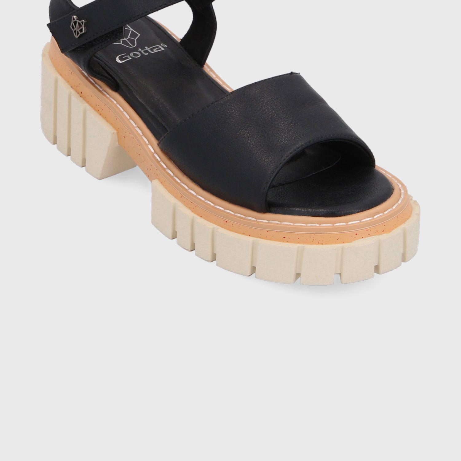 Sandalia Plataforma Negra Mujer 35161 Gotta-5