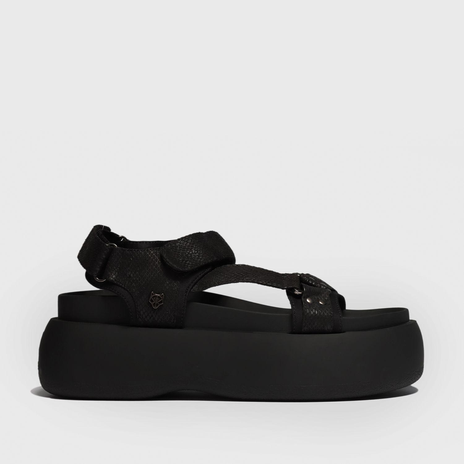 Sandalia Plataforma Negra Mujer 25274 Gotta-0