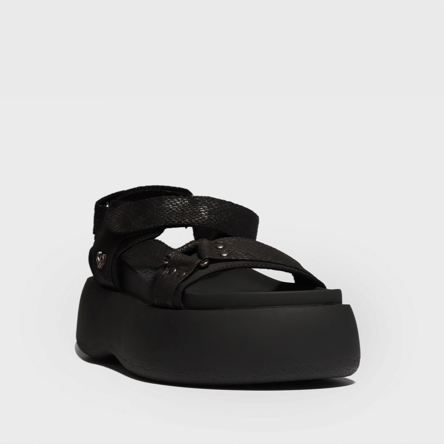 Sandalia Plataforma Negra Mujer 25274 Gotta-1