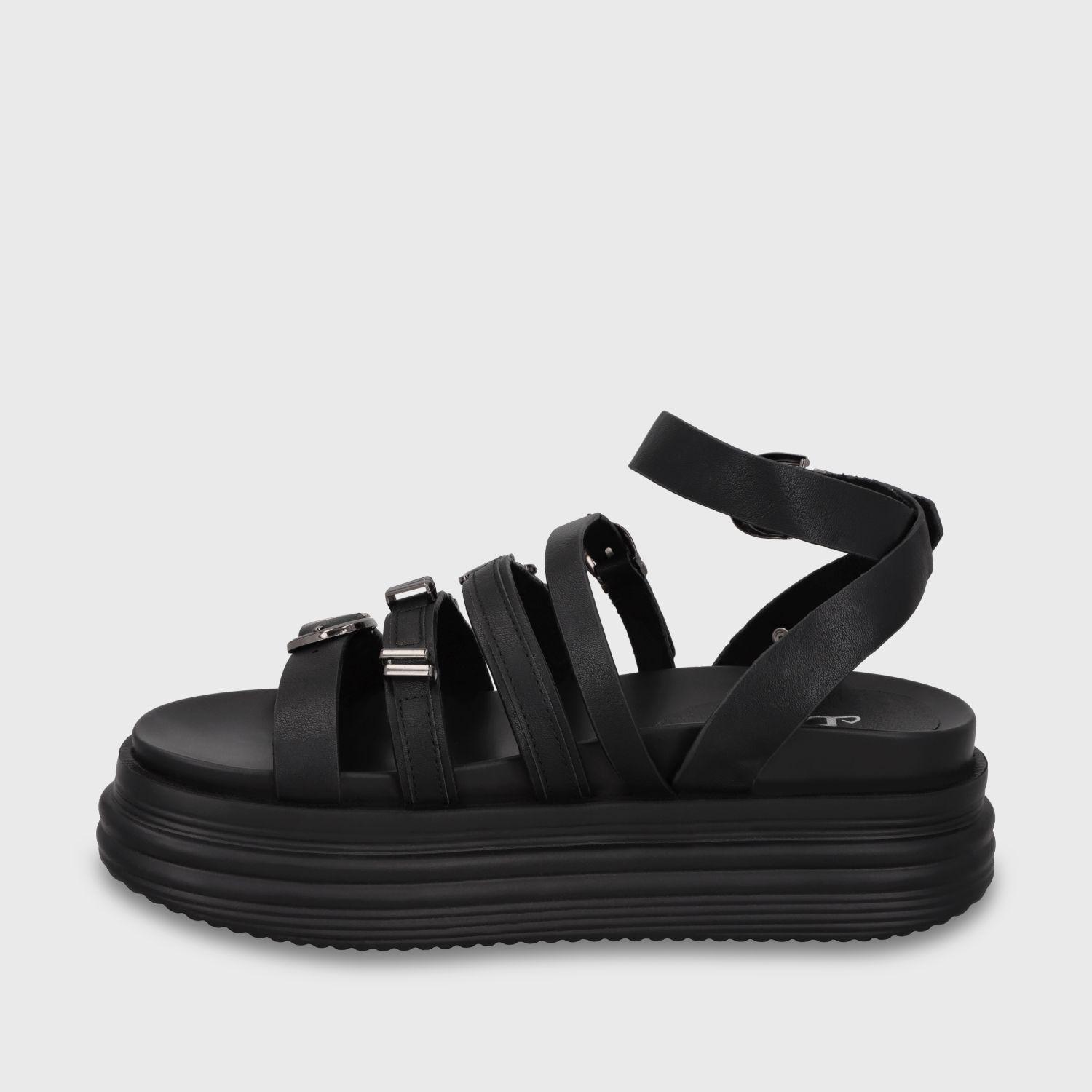 Sandalia Plataforma Negro Mujer 1571C Gotta-3