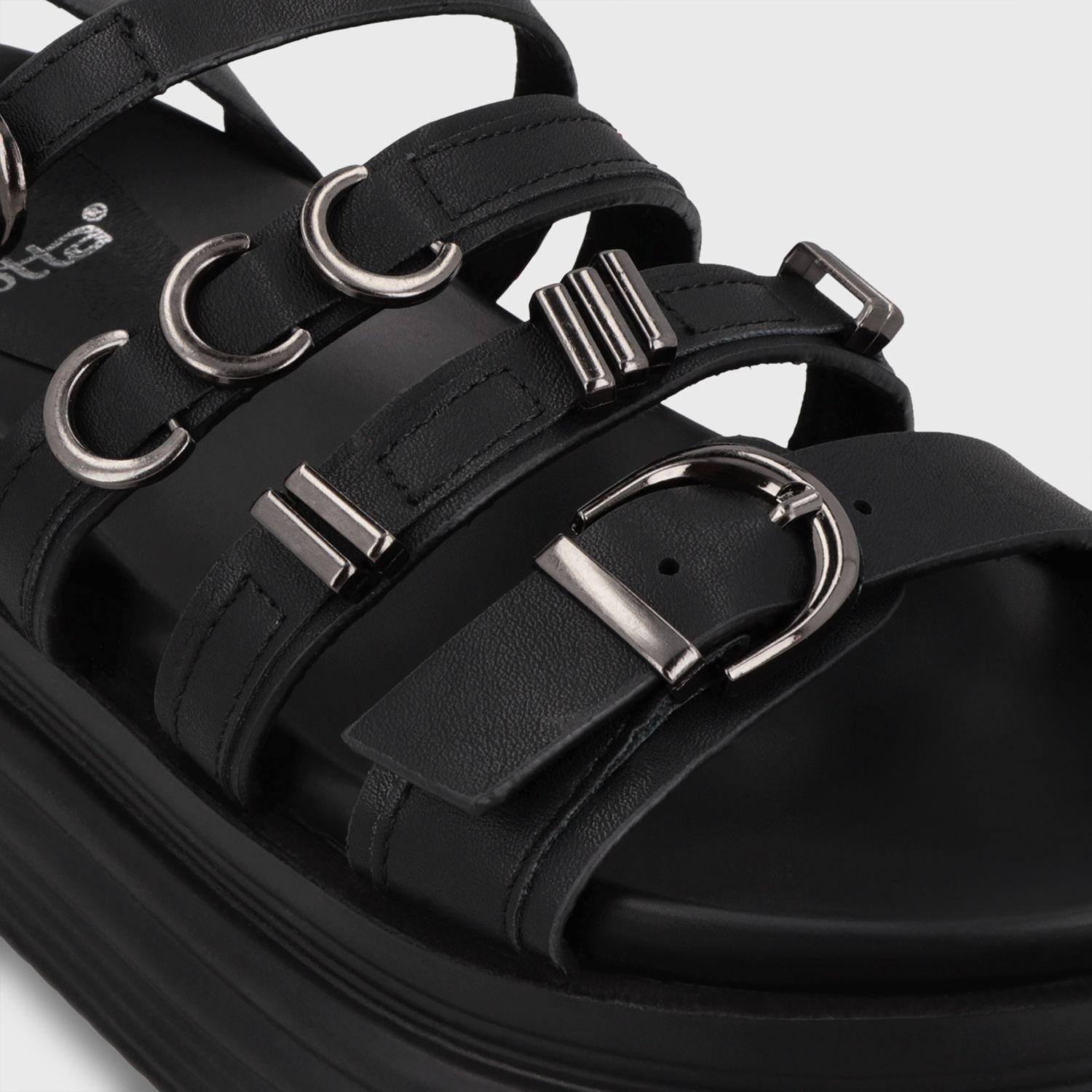 Sandalia Plataforma Negro Mujer 1571C Gotta-5