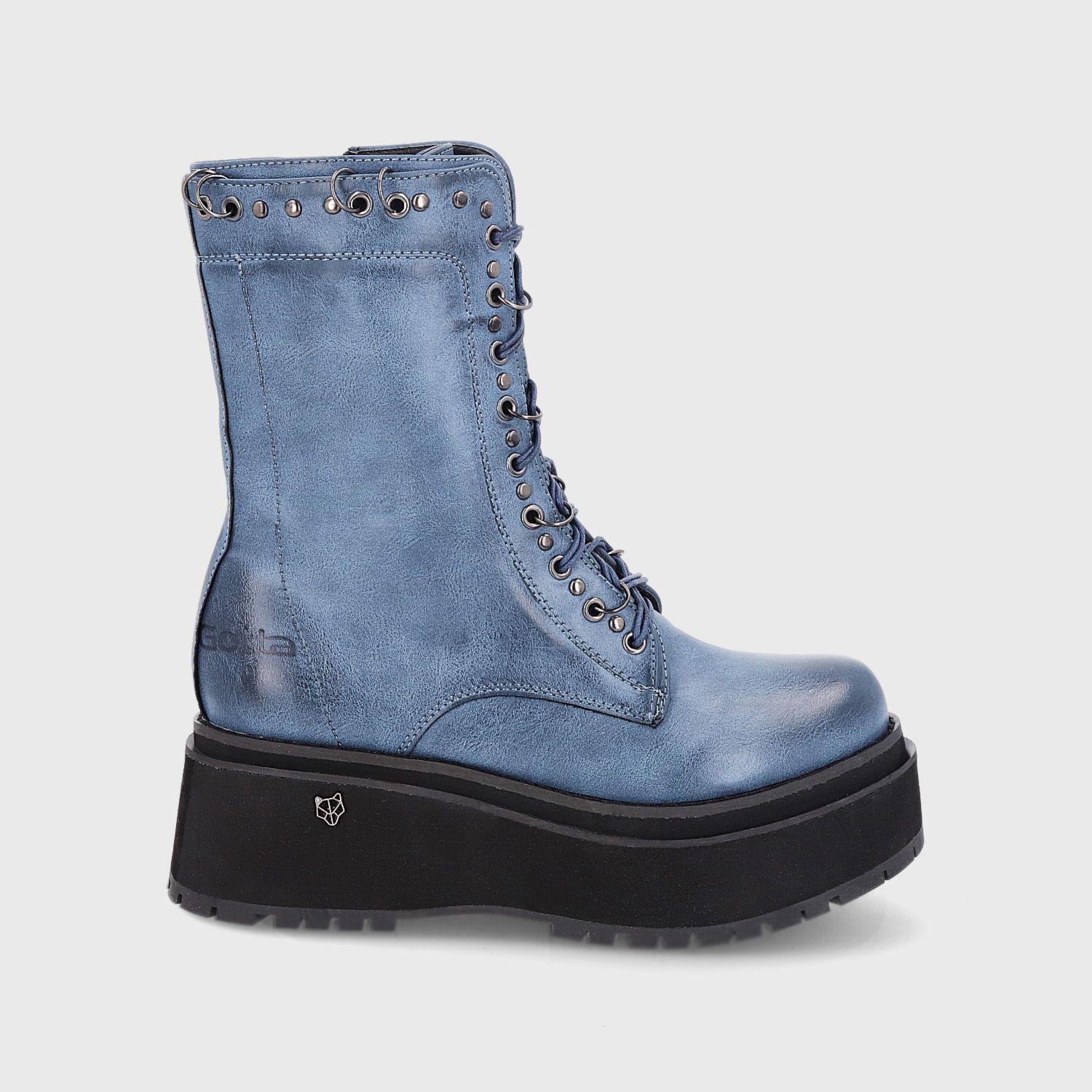 Botín Plataforma Azul Mujer 15093 Gotta-0