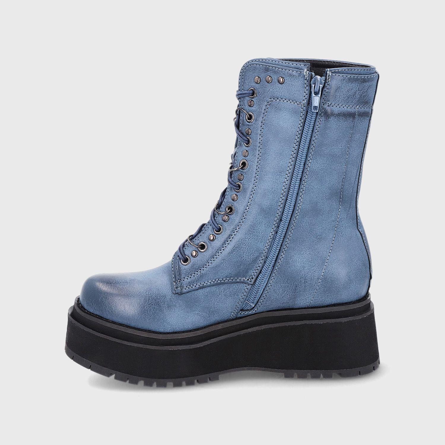Botín Plataforma Azul Mujer 15093 Gotta-3