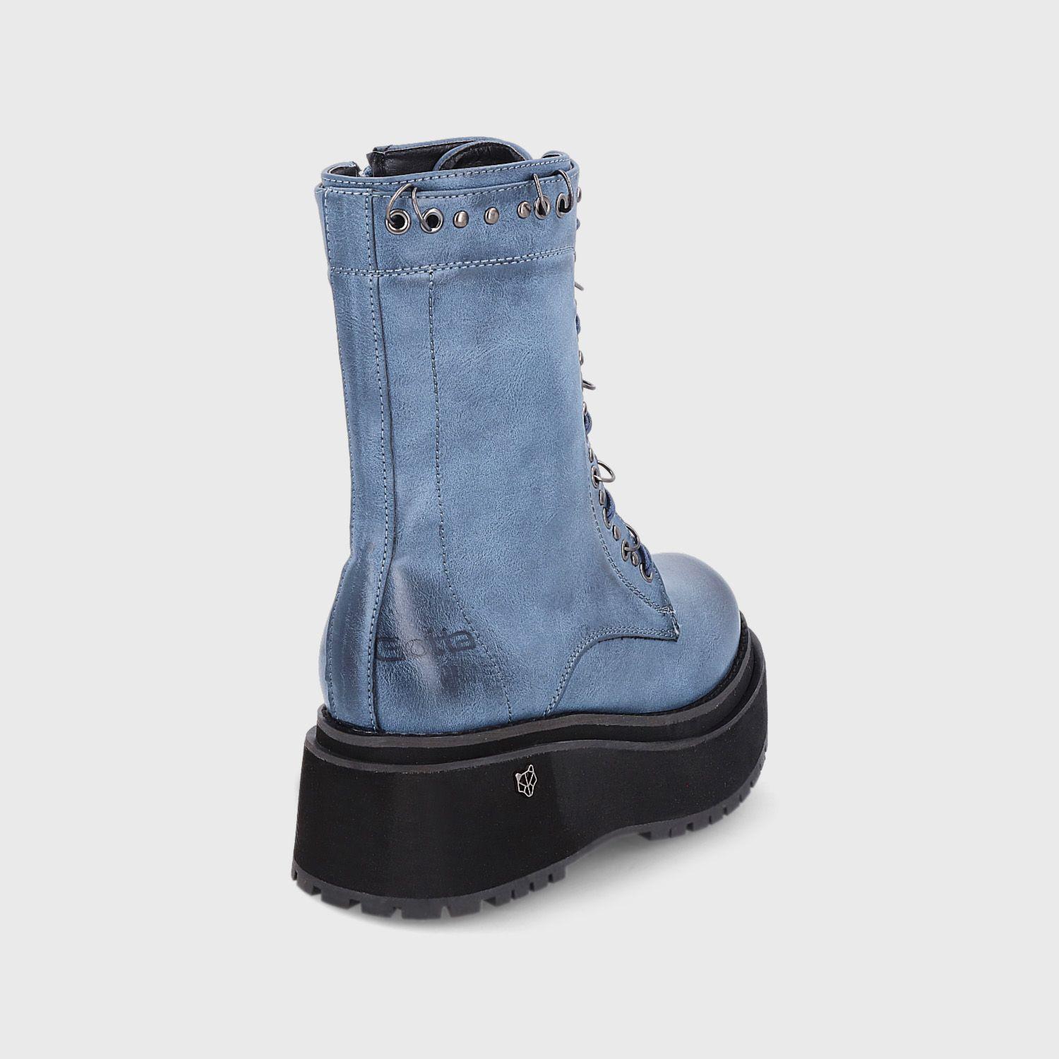Botín Plataforma Azul Mujer 15093 Gotta-4