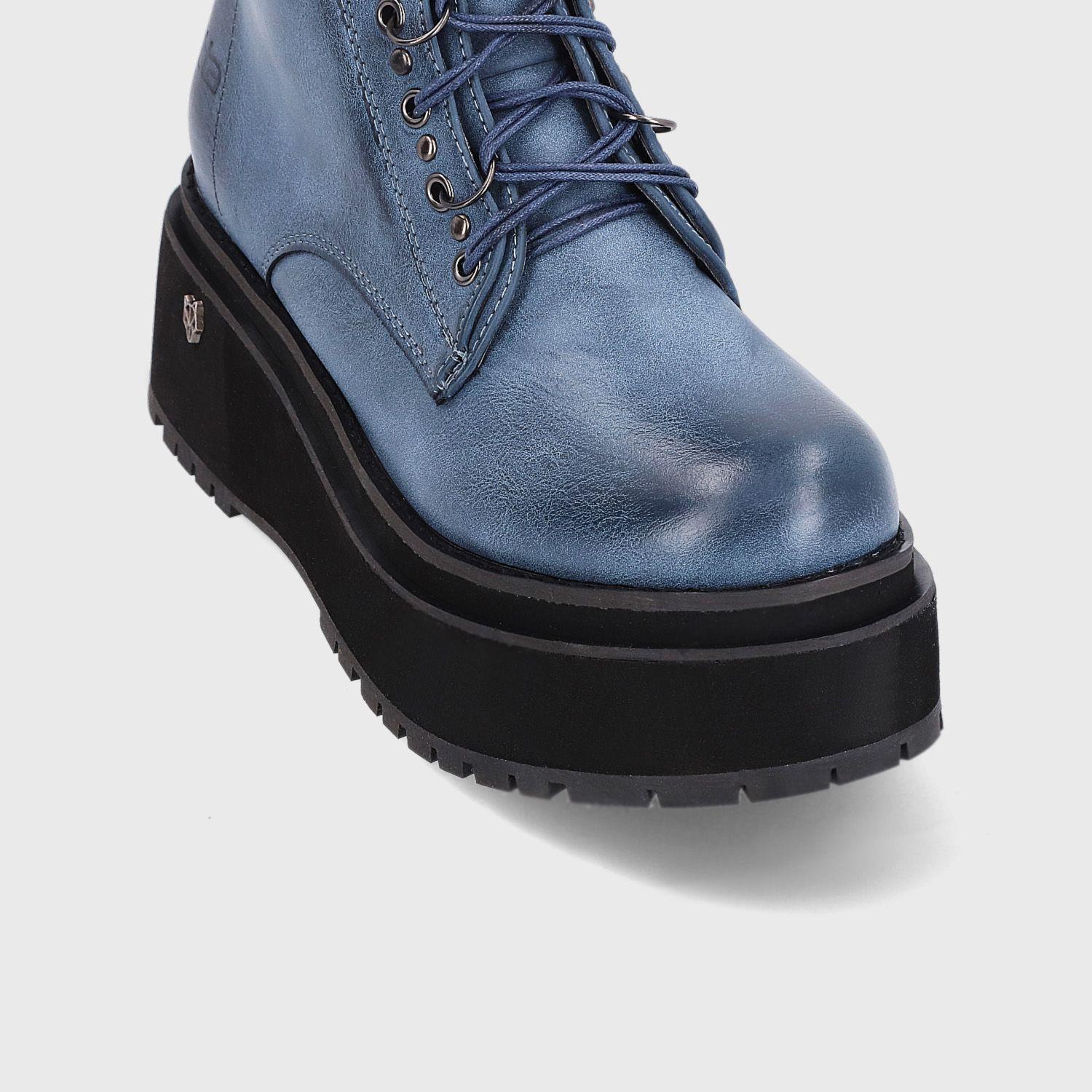 Botín Plataforma Azul Mujer 15093 Gotta-5
